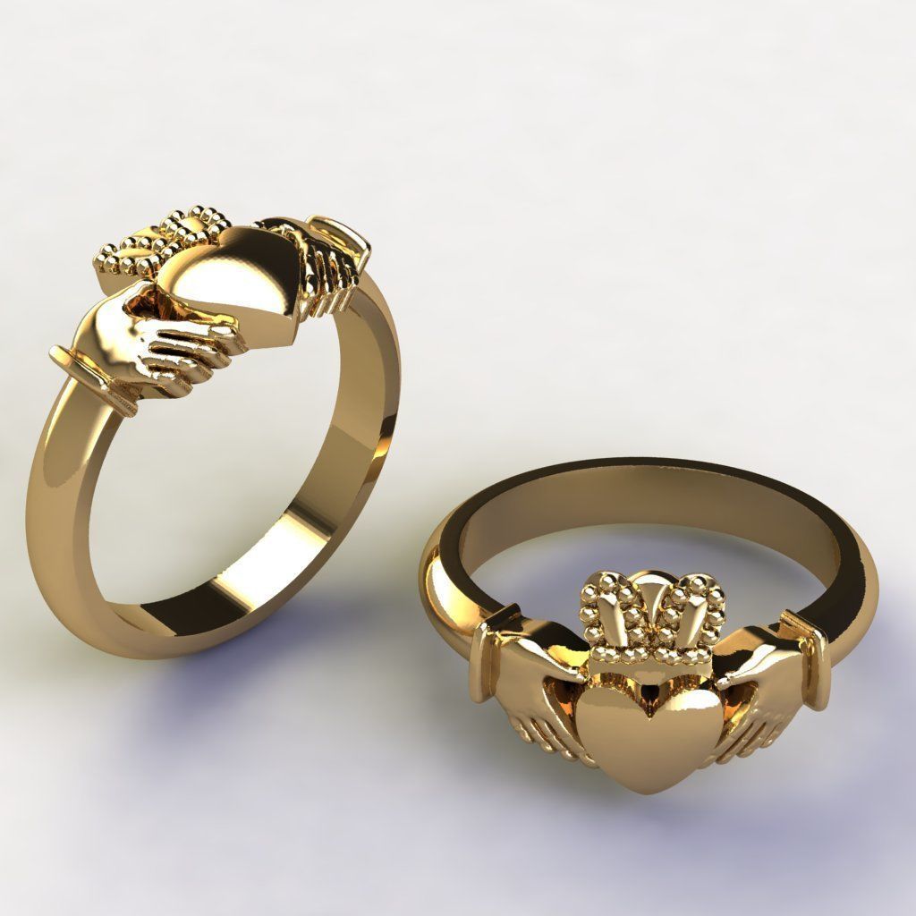 Claddagh Ring 3D print model_3