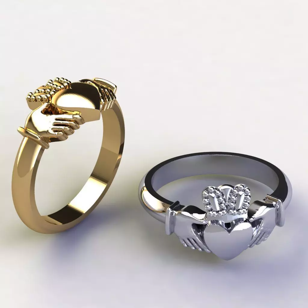 Claddagh Ring 3D print model_0