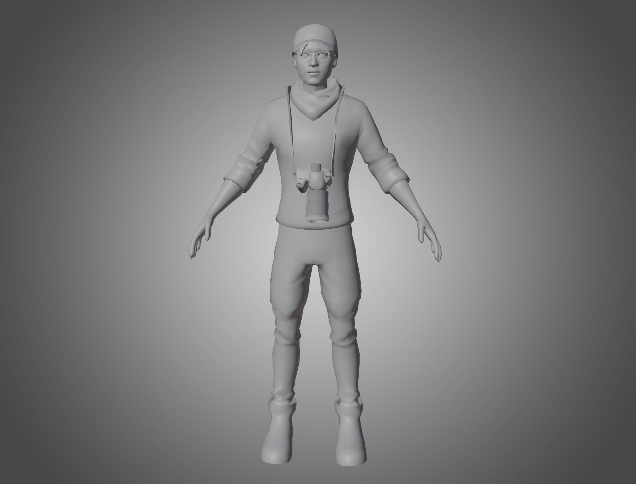 3D Boy Character Low-poly 3D model_1