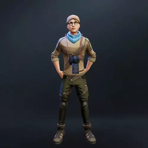 3D Boy Character Low-poly 3D model_0