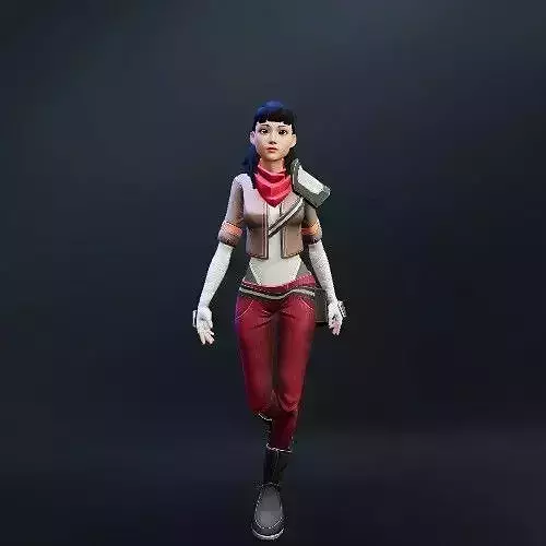 3D Girl character for games 
