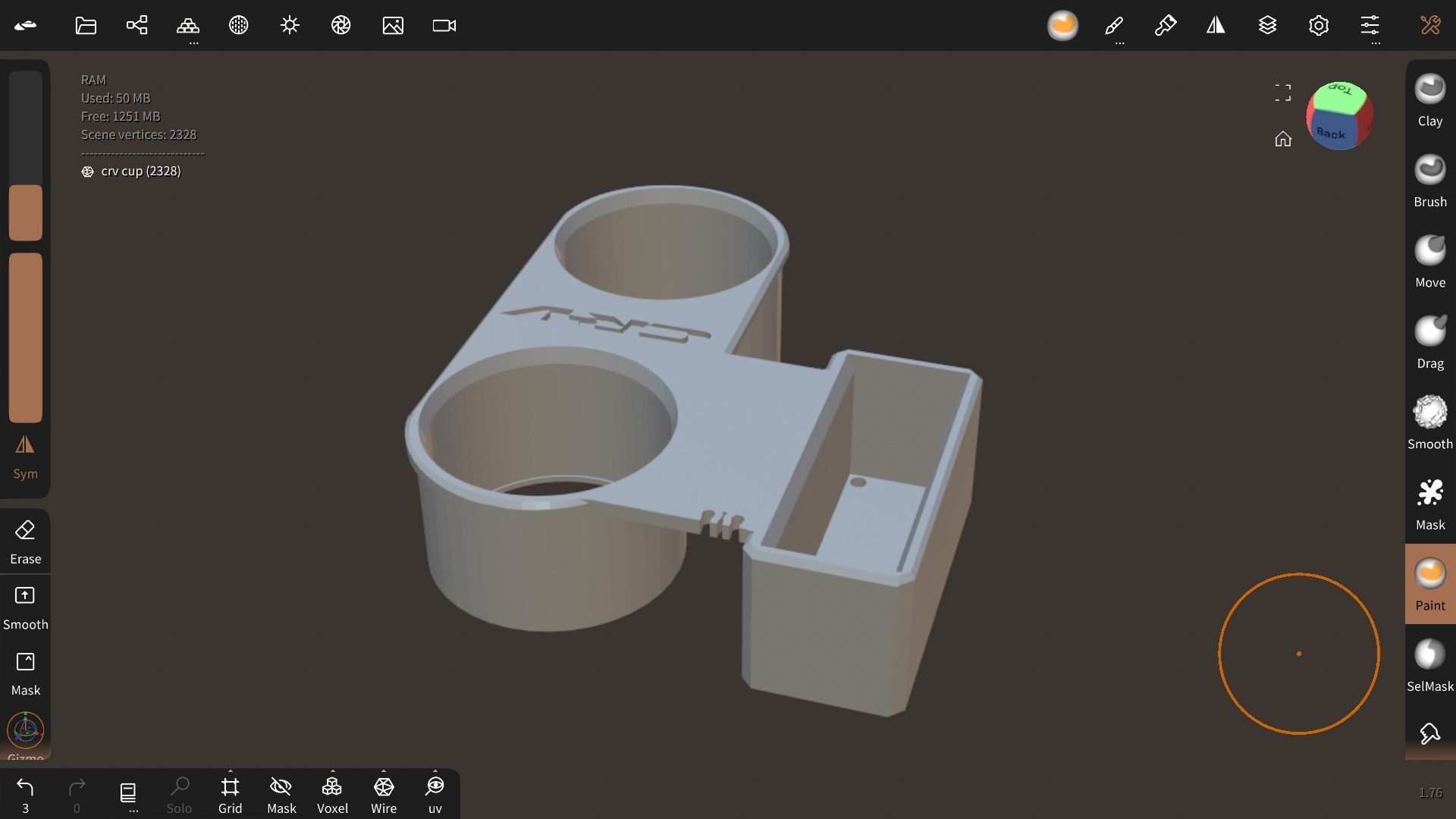 CR V INFAMOUS CUP HOLDER FIX 3D print model_1