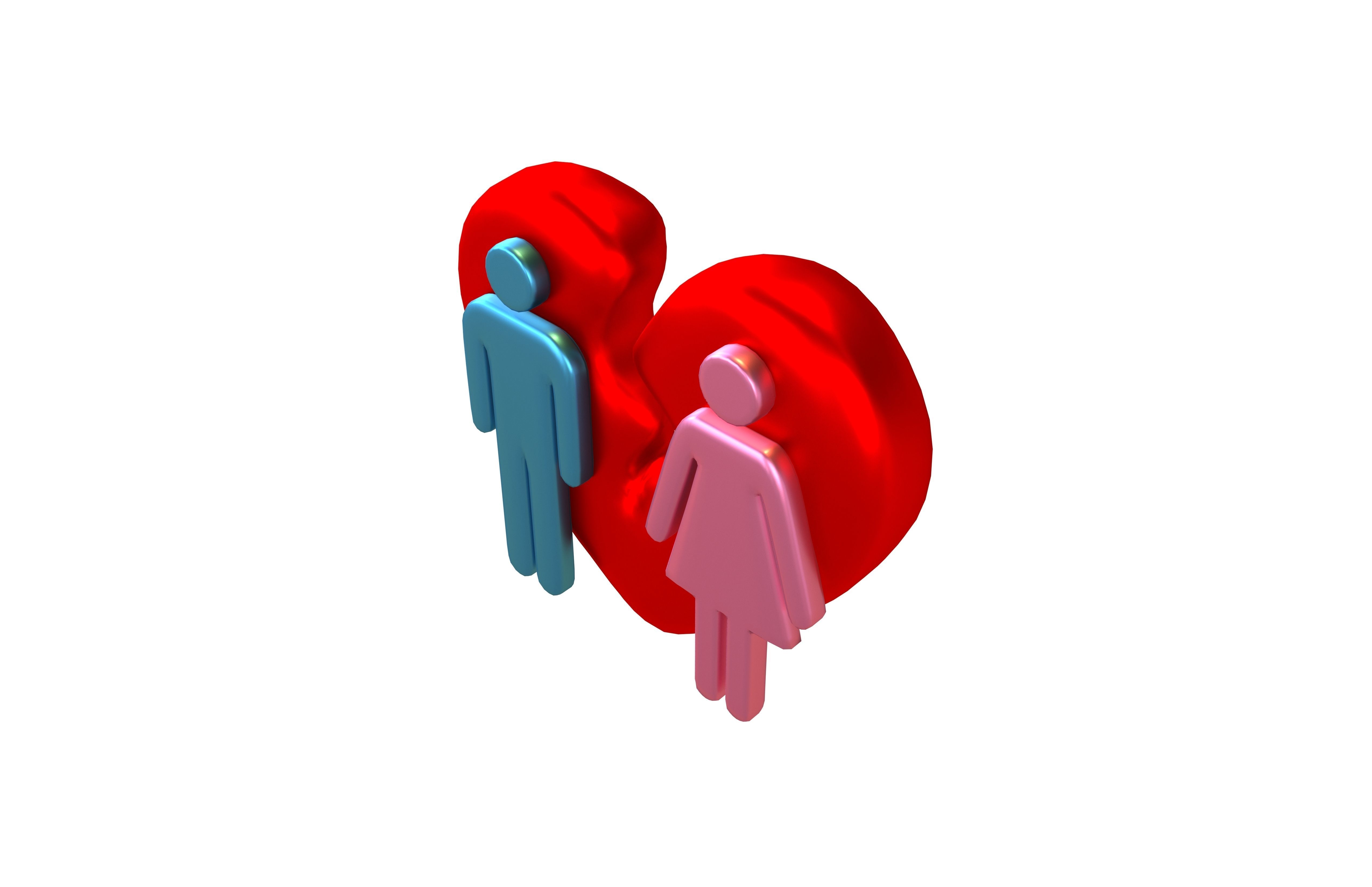 Divorce Symbol v1 010 Low-poly 3D model_2
