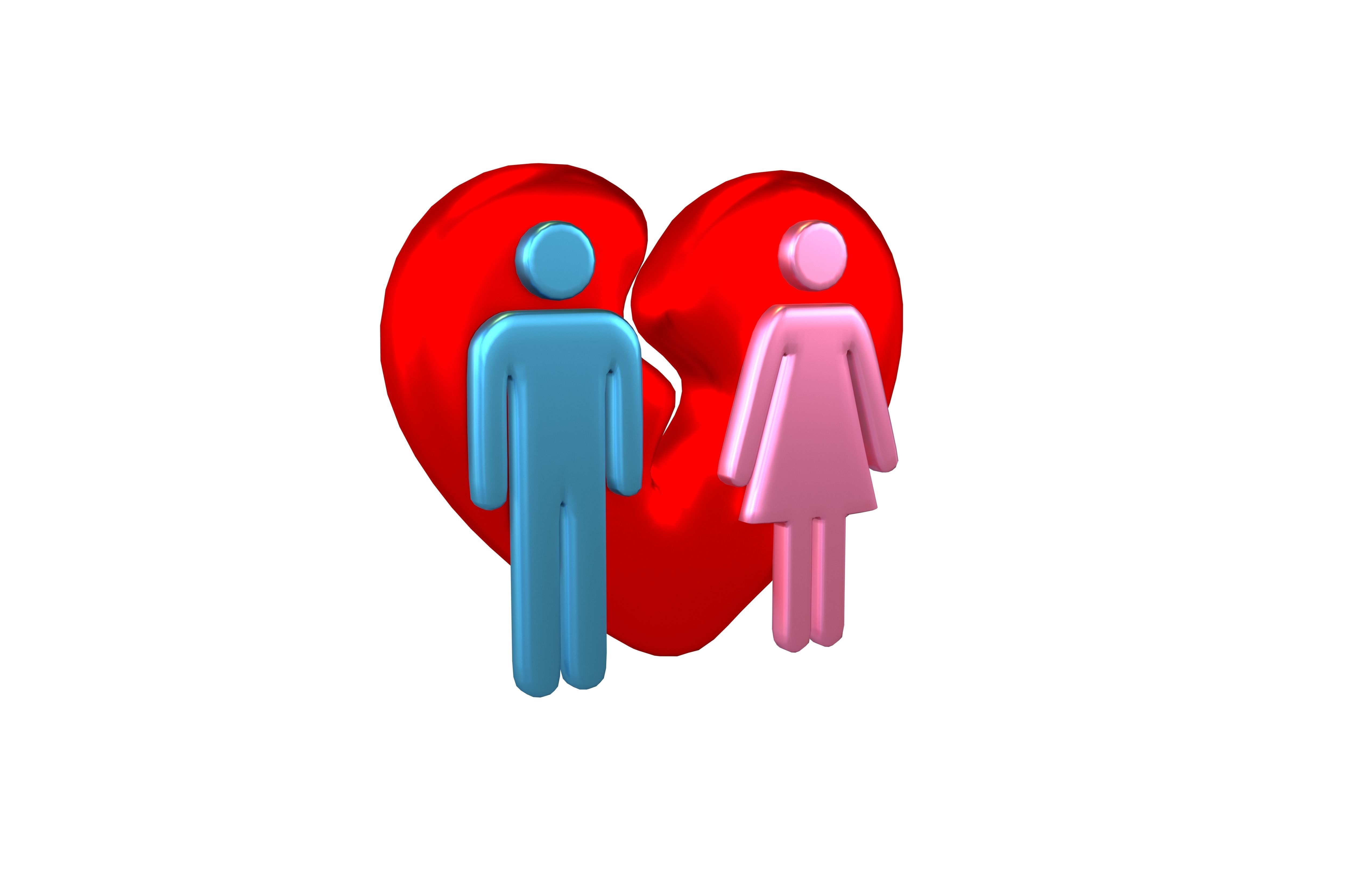 Divorce Symbol v1 010 Low-poly 3D model_1