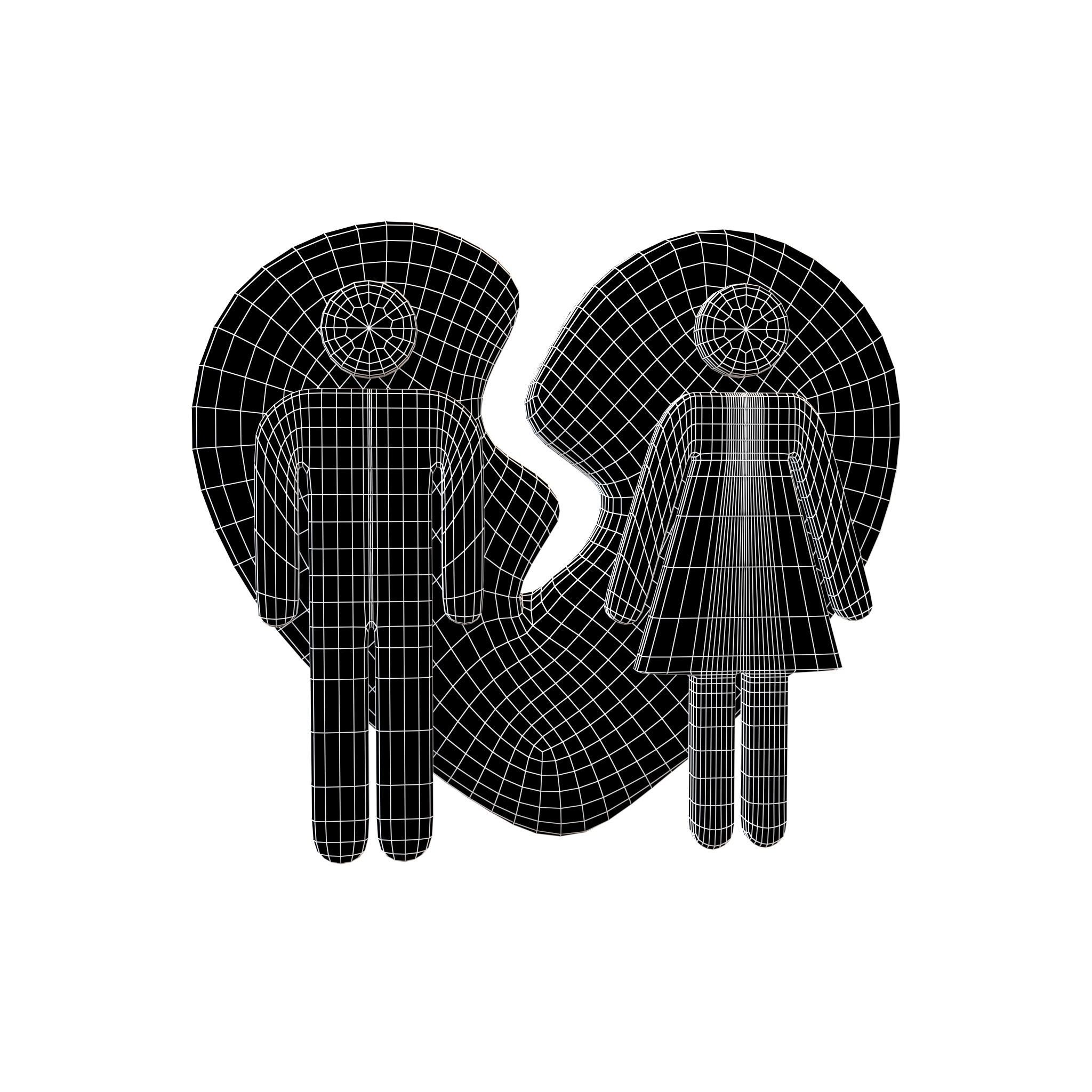 Divorce Symbol v1 010 Low-poly 3D model_4