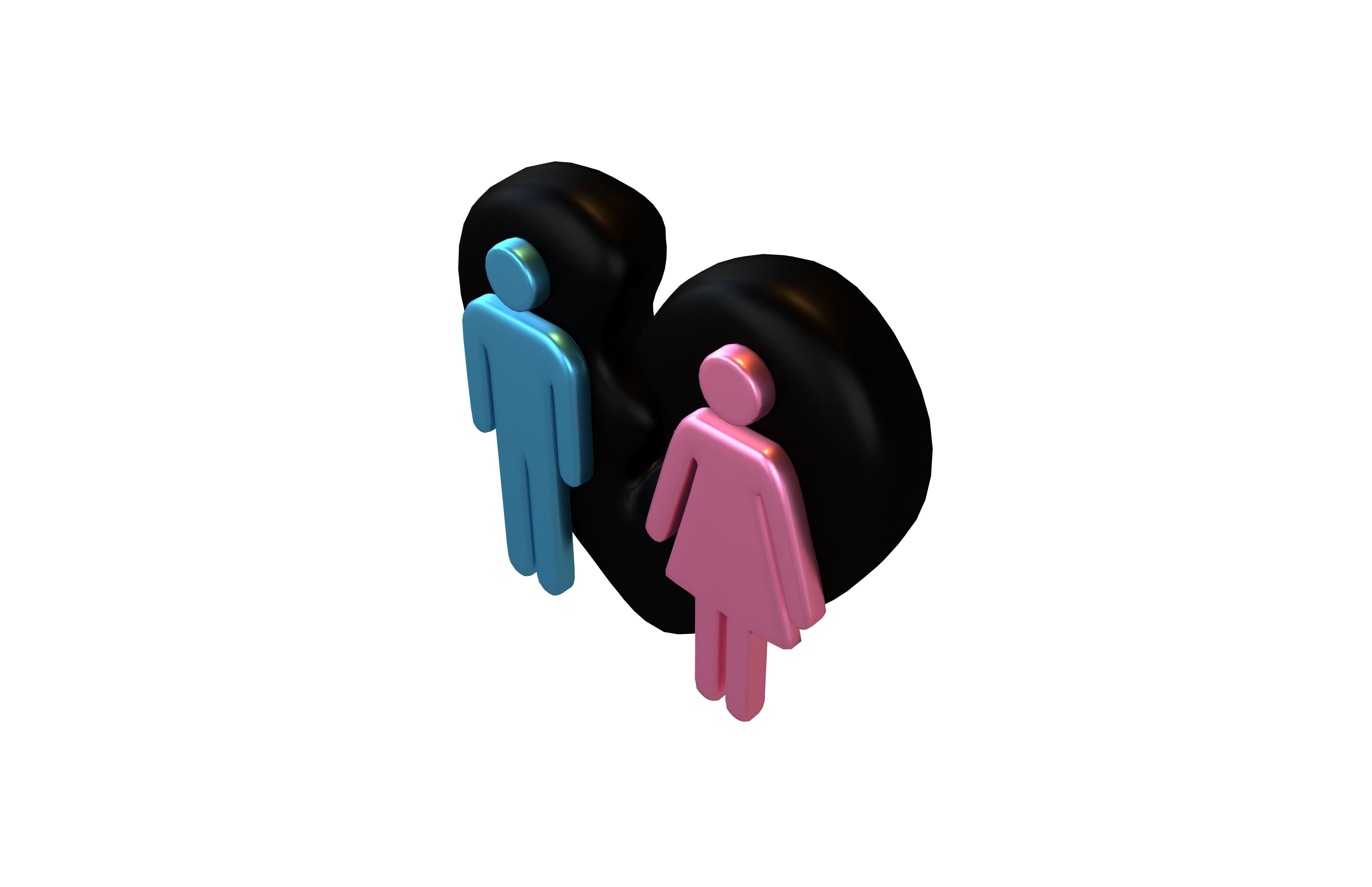 Divorce Symbol v1 011 Low-poly 3D model_2