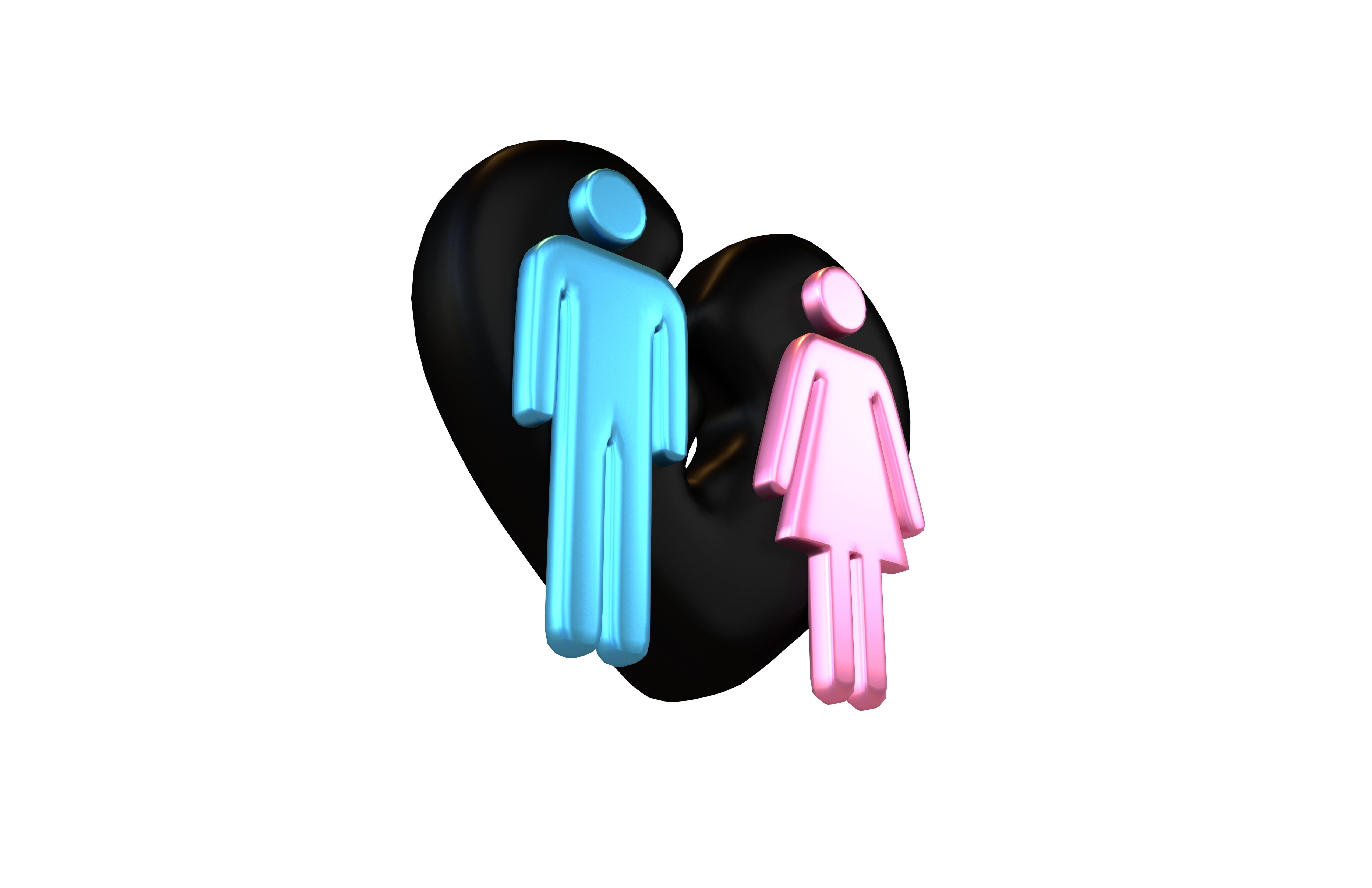 Divorce Symbol v1 011 Low-poly 3D model_3