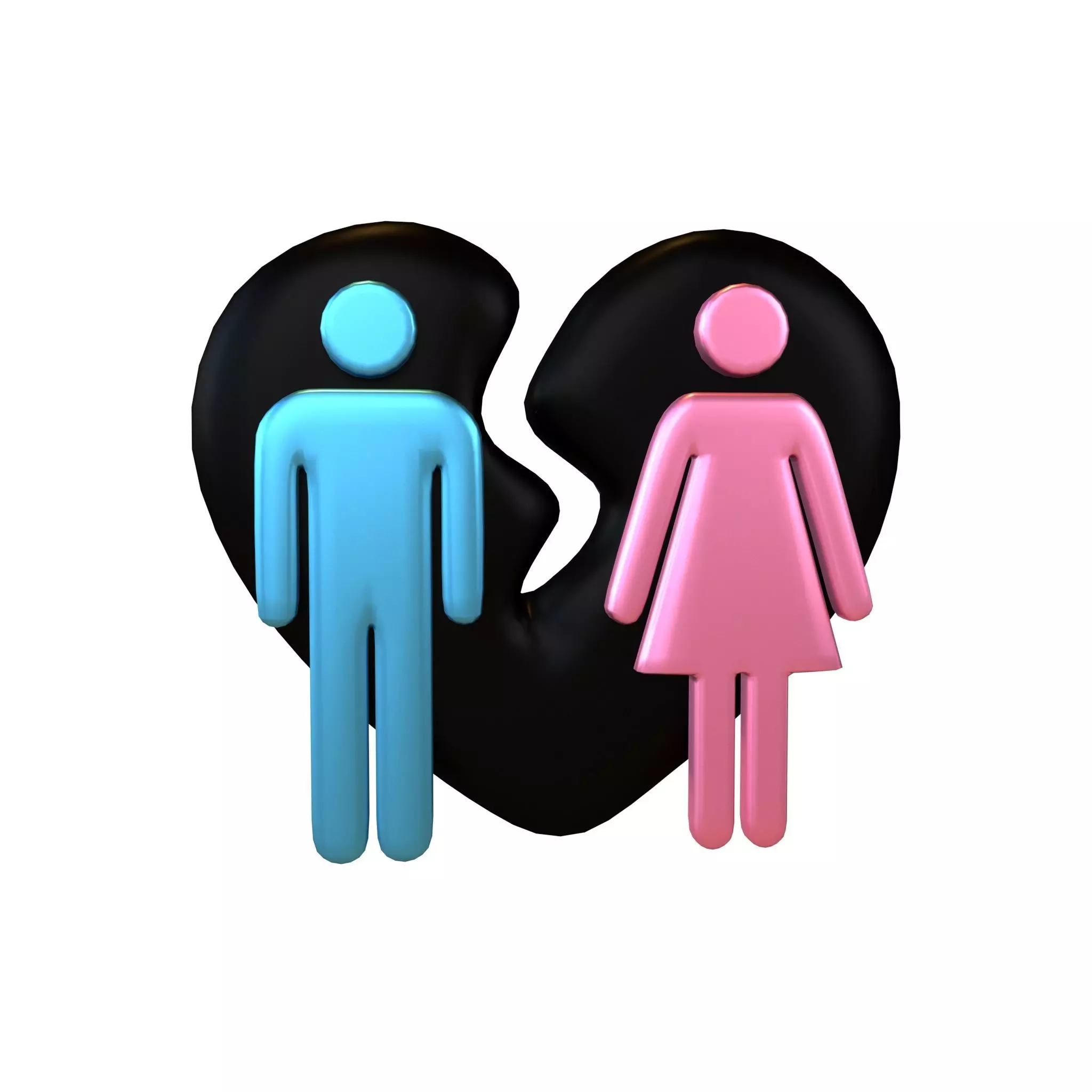 Divorce Symbol v1 011 Low-poly 3D model_0
