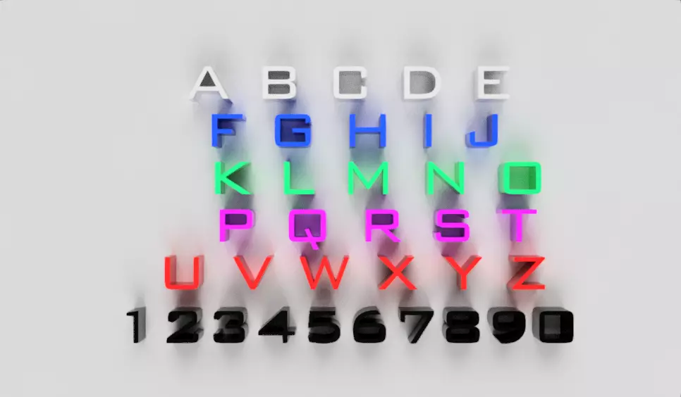 BNKGOTHIC LT BT font Free 3D model