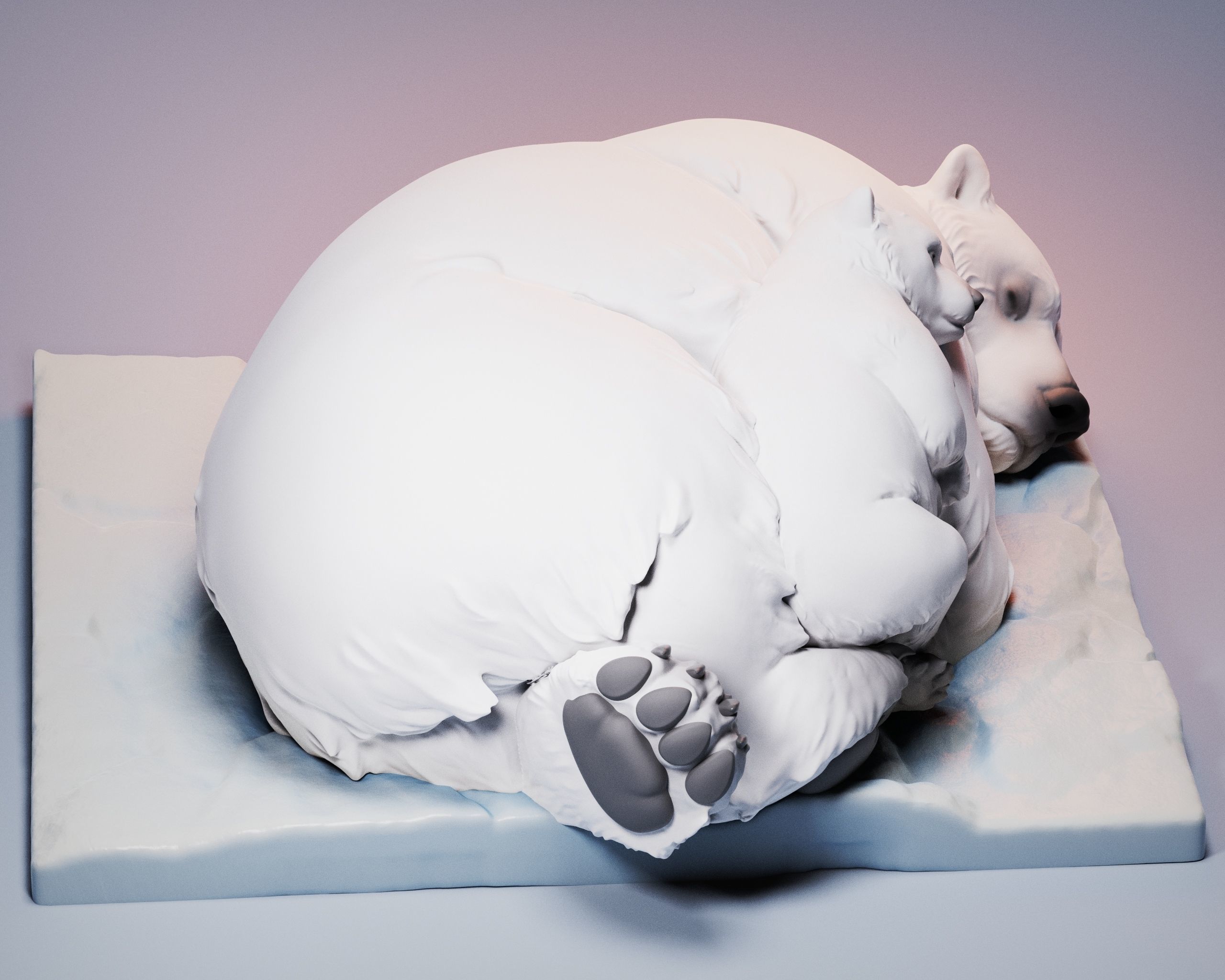 Polar bear  3D print model_2