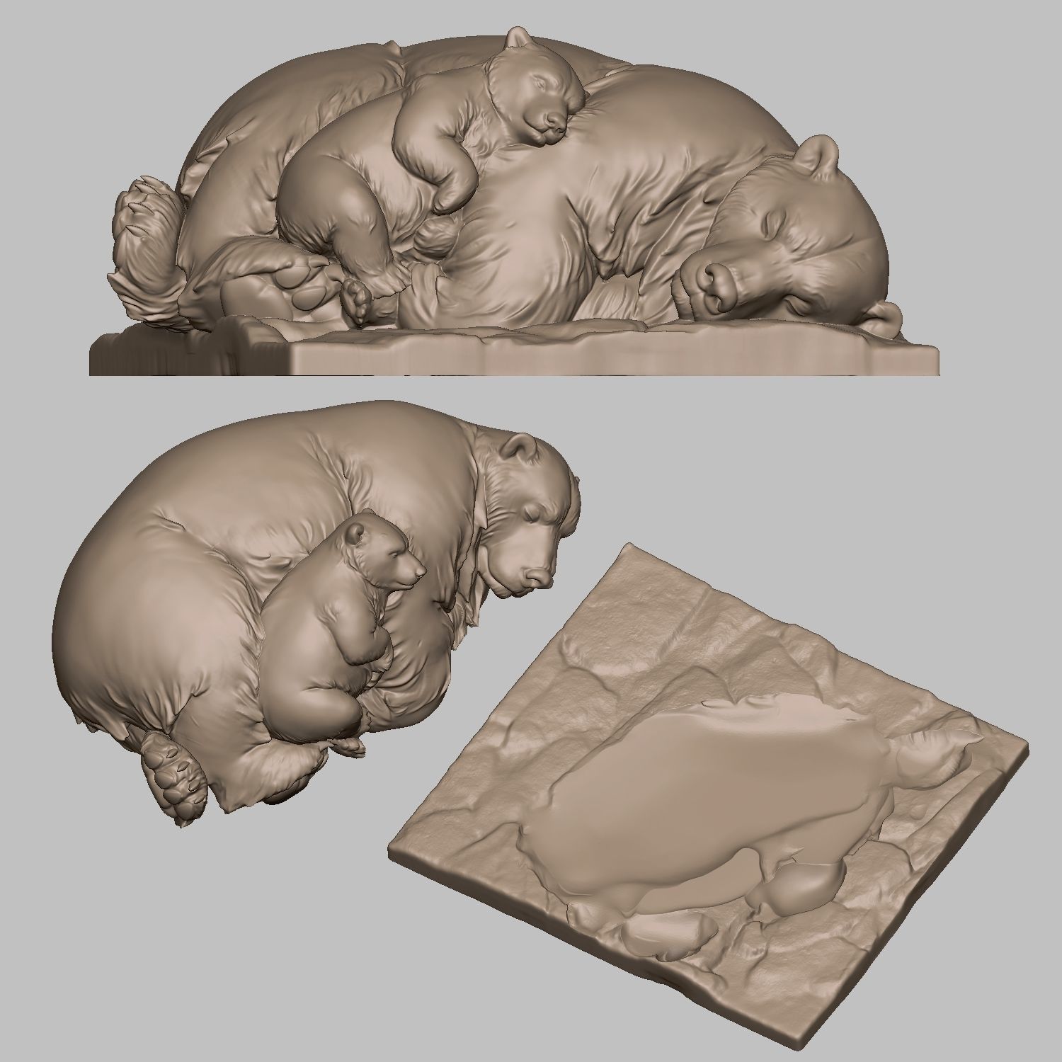 Polar bear  3D print model_6