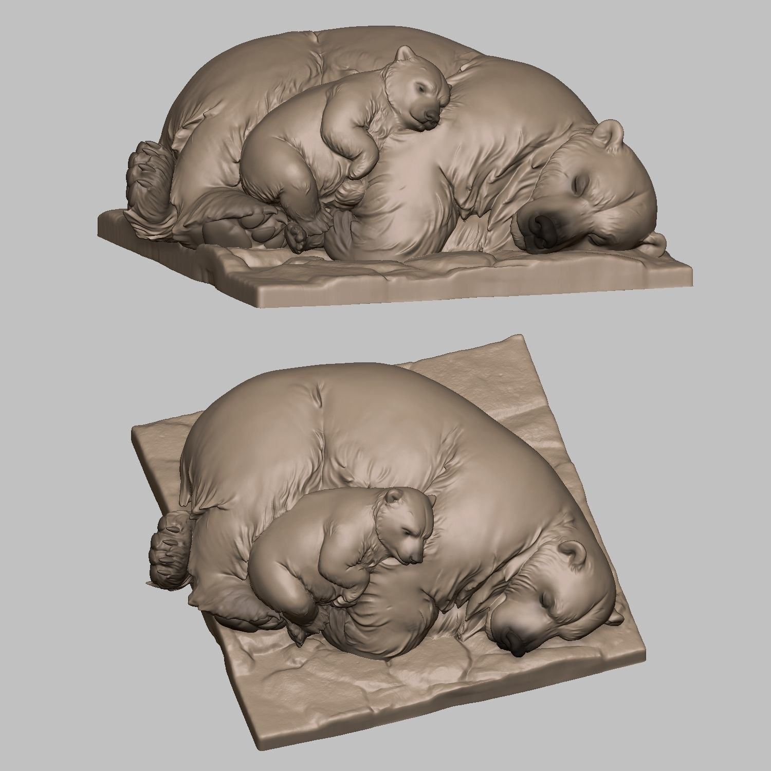 Polar bear  3D print model_4