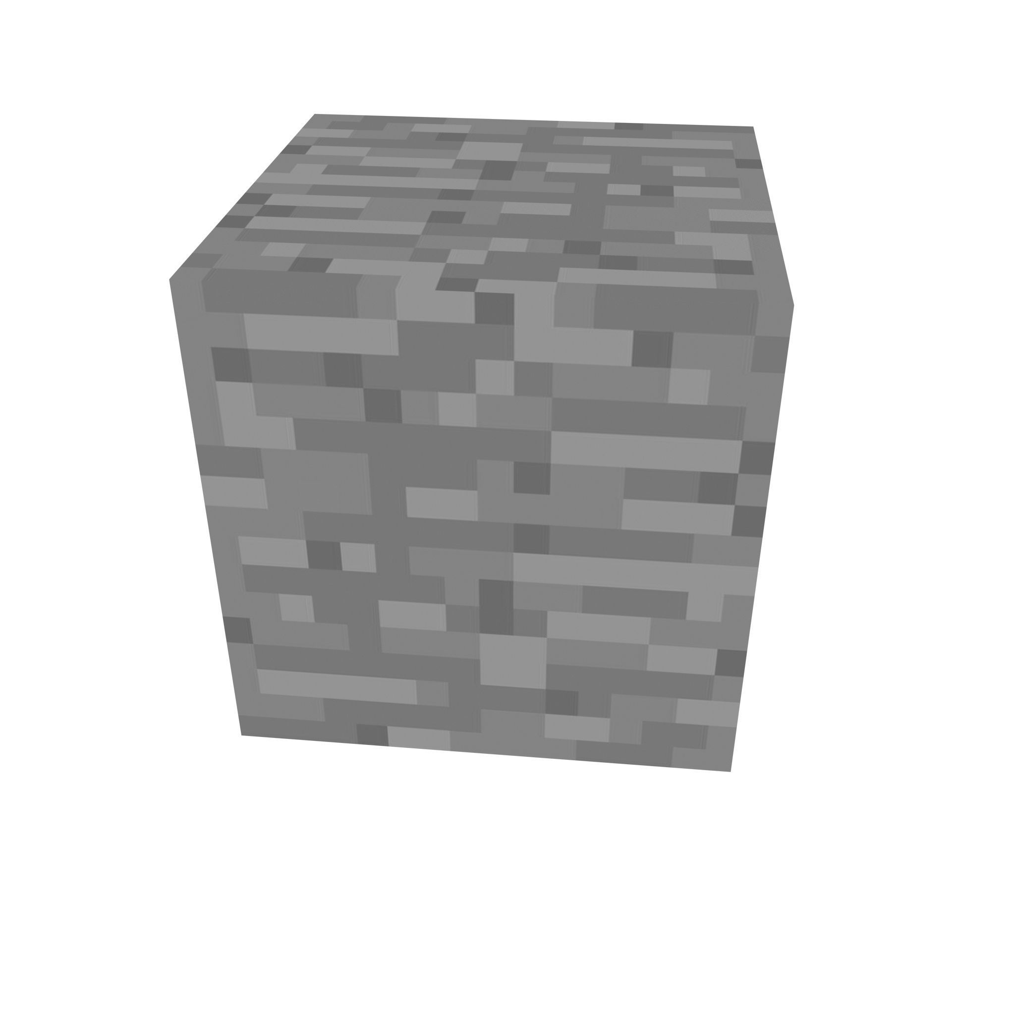MINECRAFT STONE BLOCK MODEL LOW-POLY 3D MODEL Low-poly 3D model_5