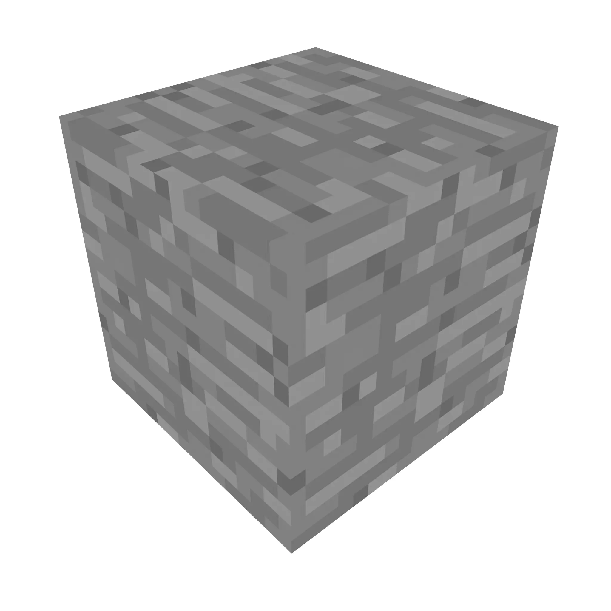 MINECRAFT STONE BLOCK MODEL LOW-POLY 3D MODEL Low-poly 3D model_0