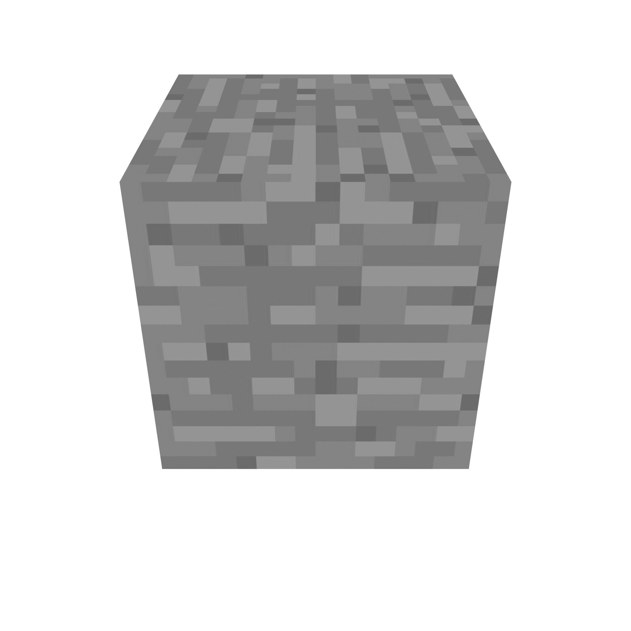 MINECRAFT STONE BLOCK MODEL LOW-POLY 3D MODEL Low-poly 3D model_2