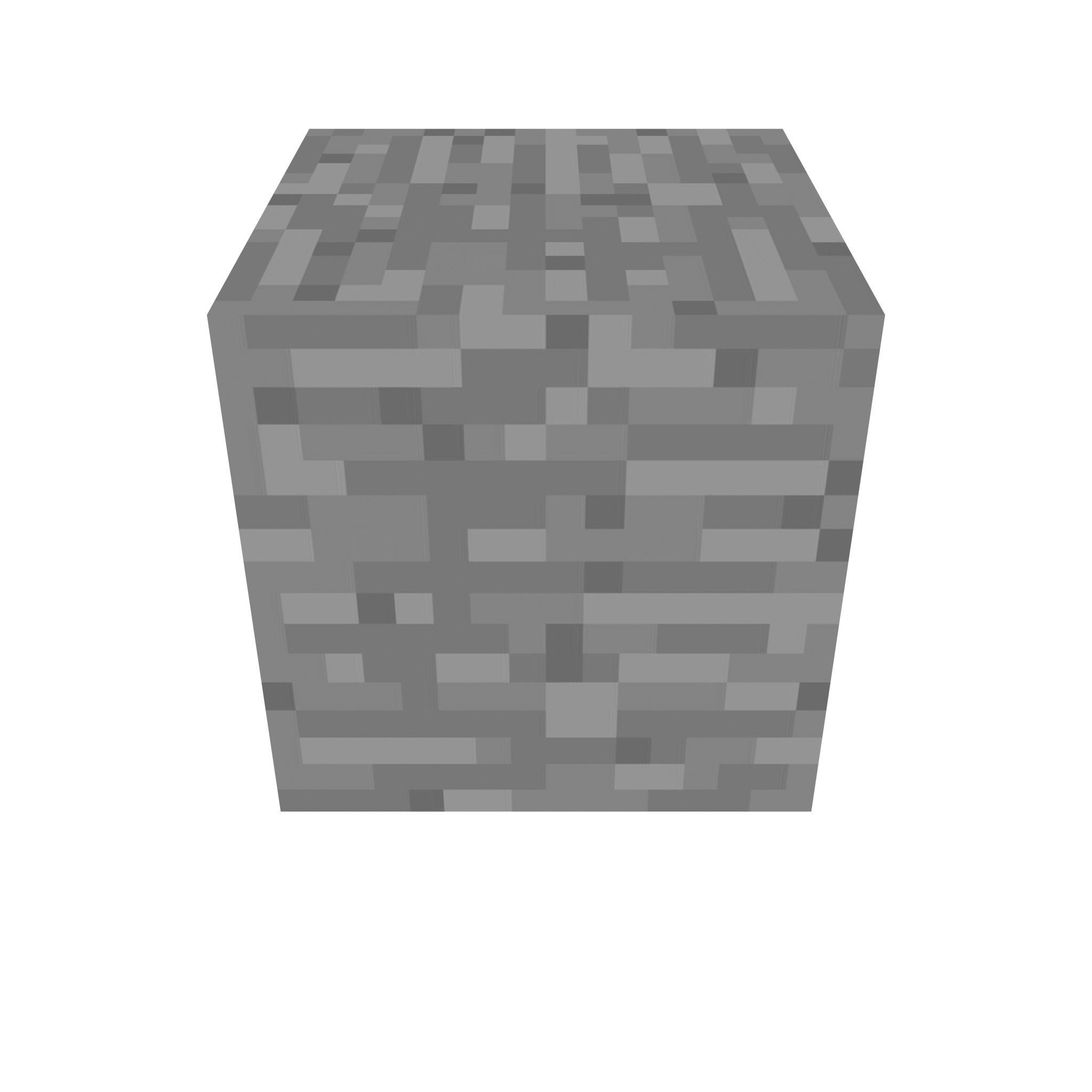 MINECRAFT STONE BLOCK MODEL LOW-POLY 3D MODEL Low-poly 3D model_6