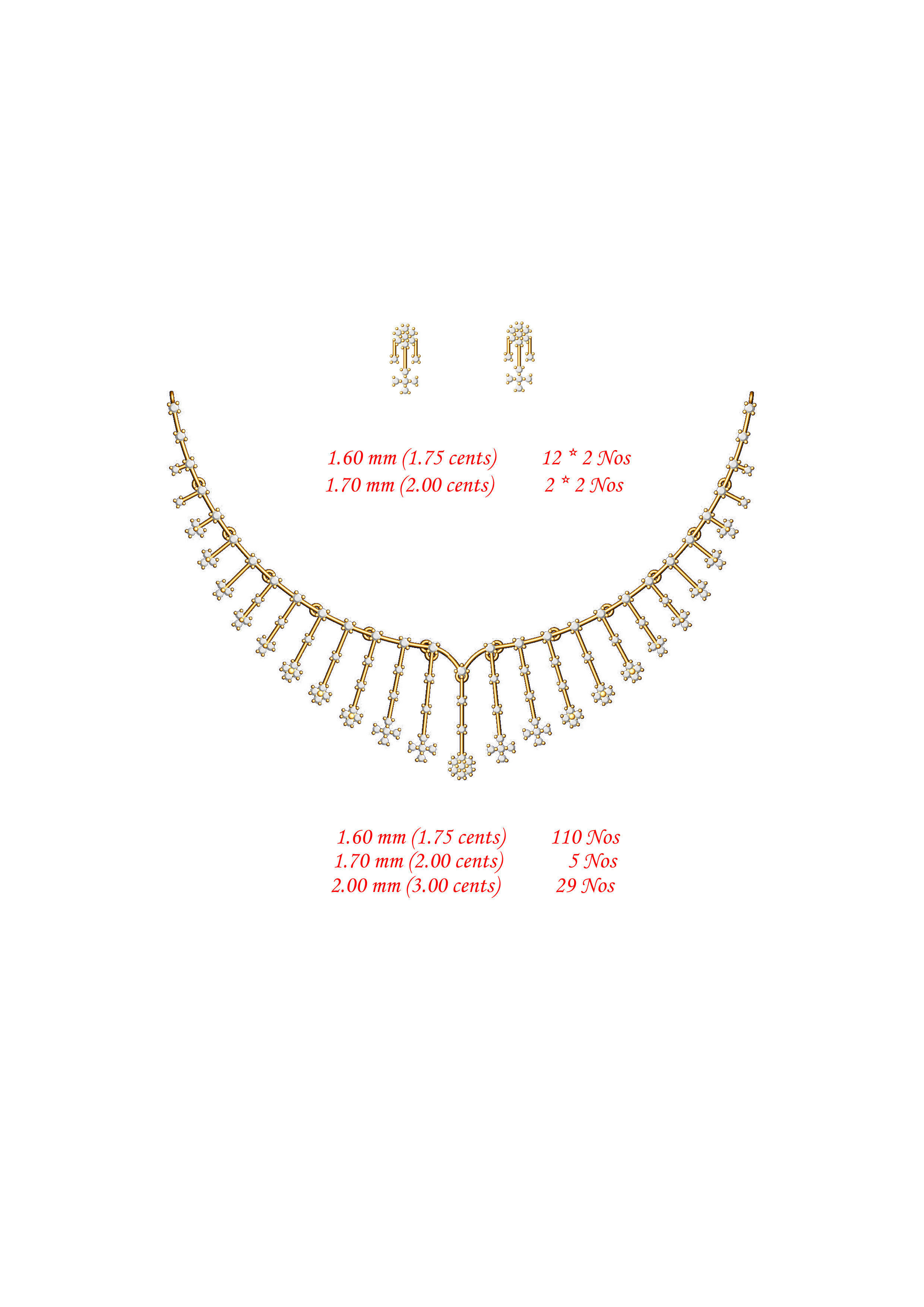  necklace bulk 50 3dm files ready to print part 02 3D print model_35
