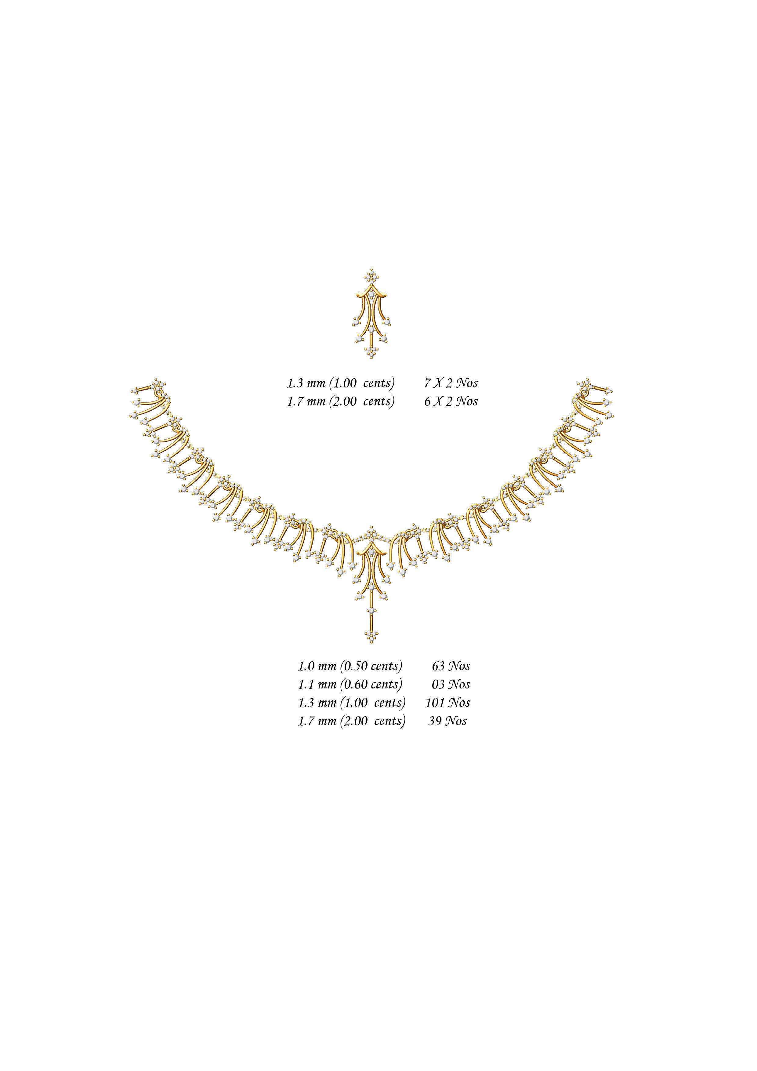  necklace bulk 50 3dm files ready to print part 02 3D print model_46