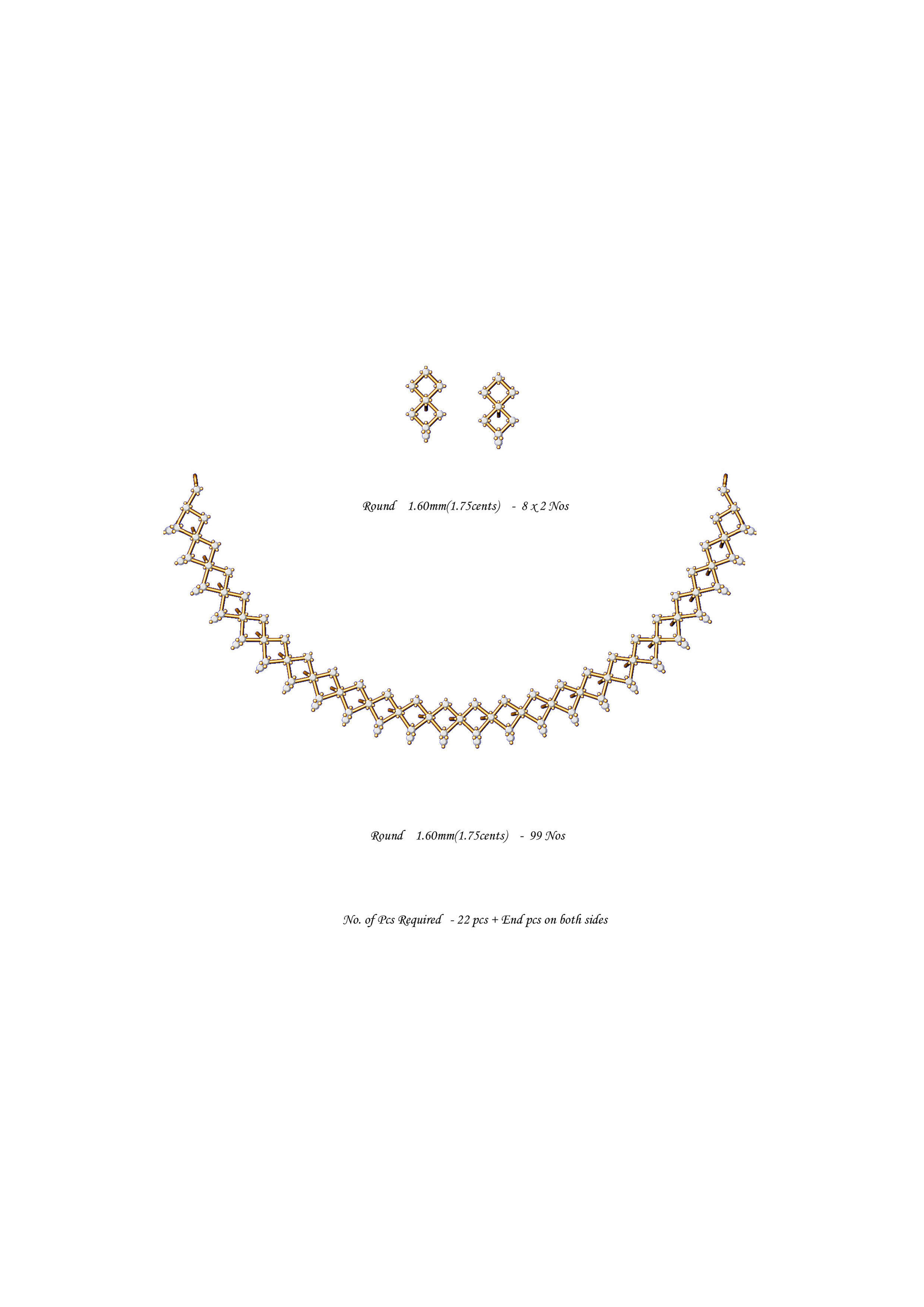  necklace bulk 50 3dm files ready to print part 02 3D print model_26