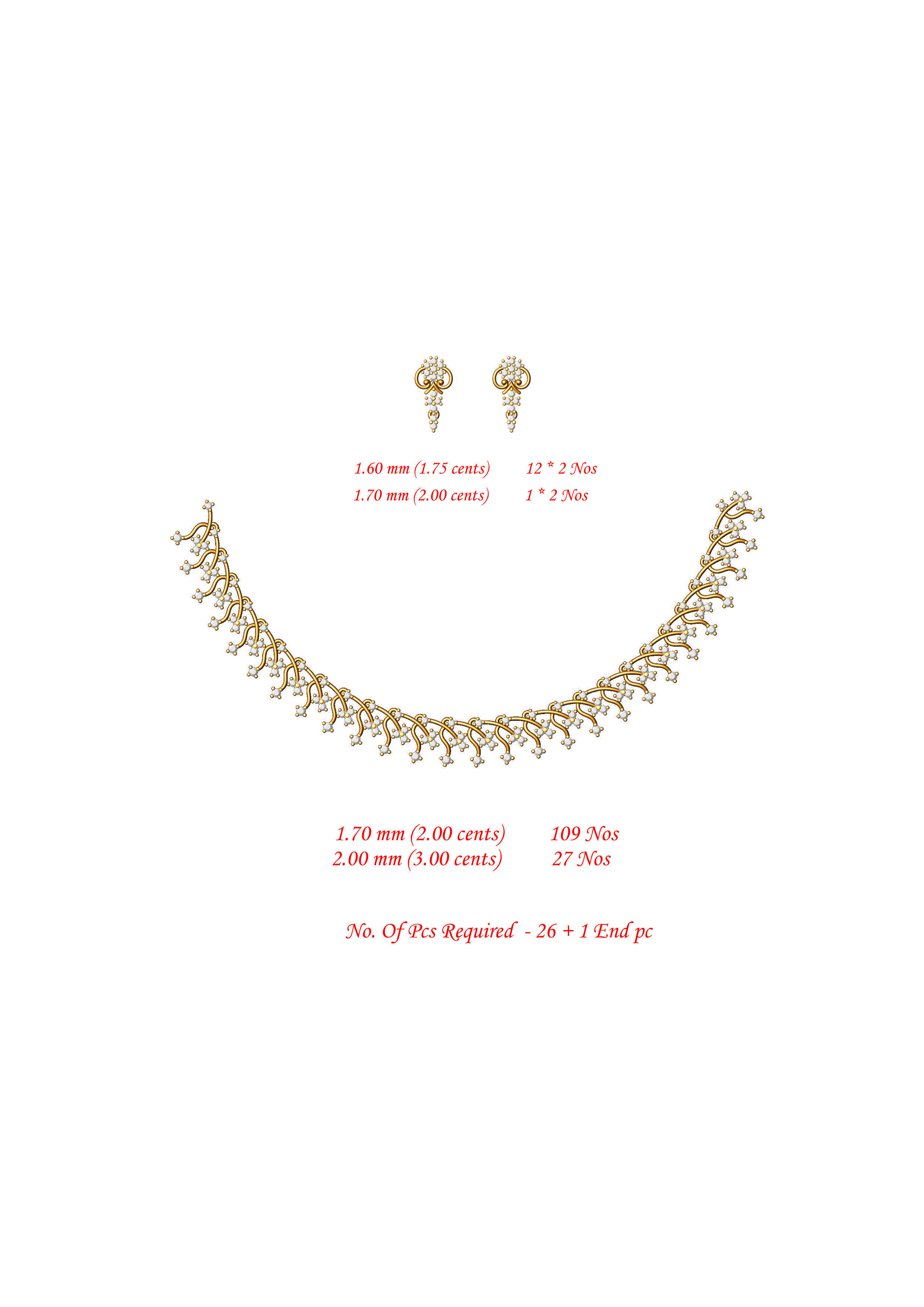  necklace bulk 50 3dm files ready to print part 02 3D print model_32