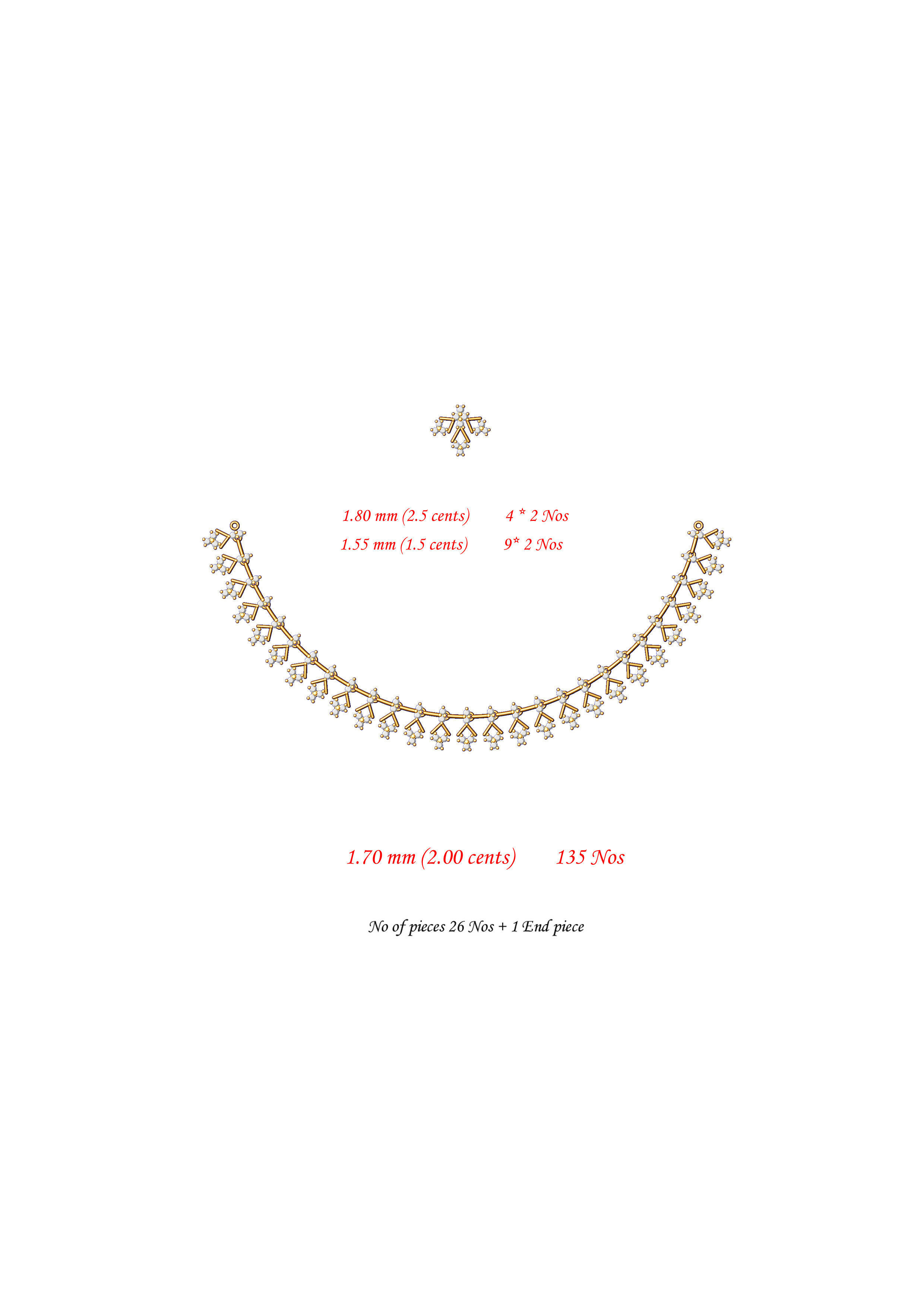  necklace bulk 50 3dm files ready to print part 02 3D print model_28