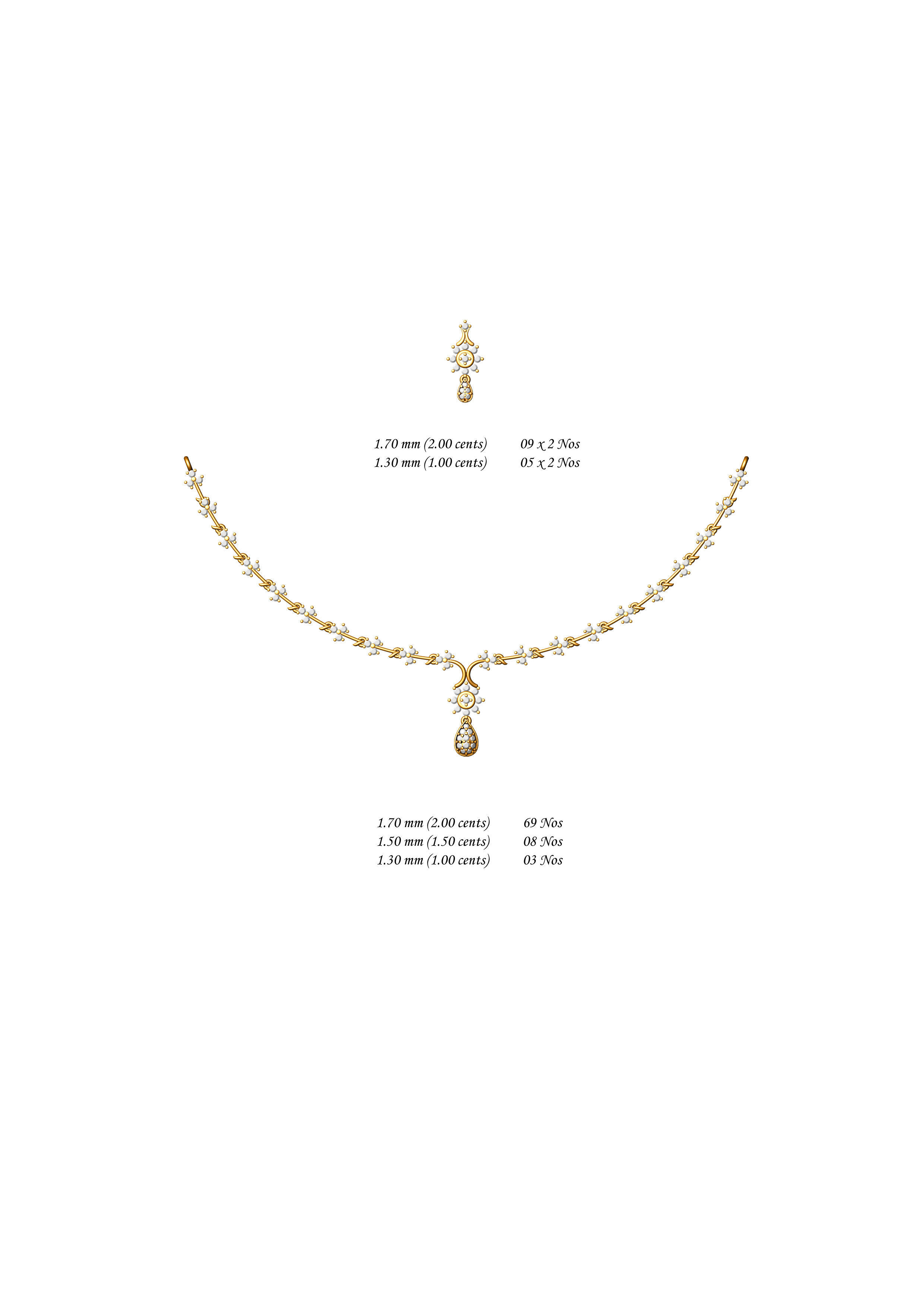  necklace bulk 50 3dm files ready to print part 02 3D print model_7