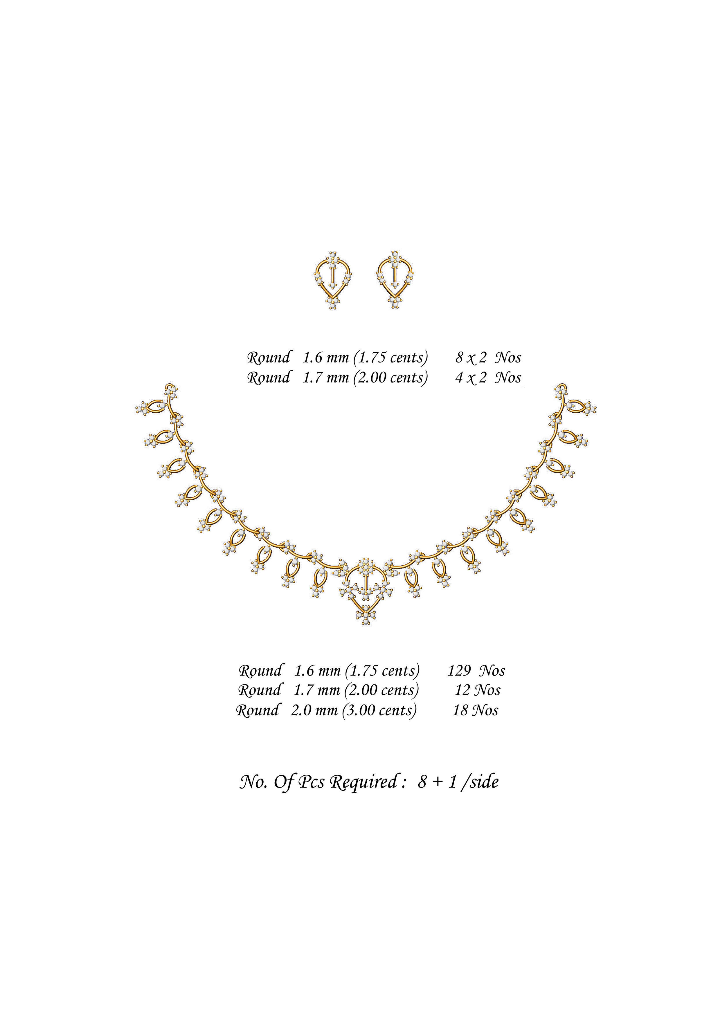  necklace bulk 50 3dm files ready to print part 02 3D print model_33