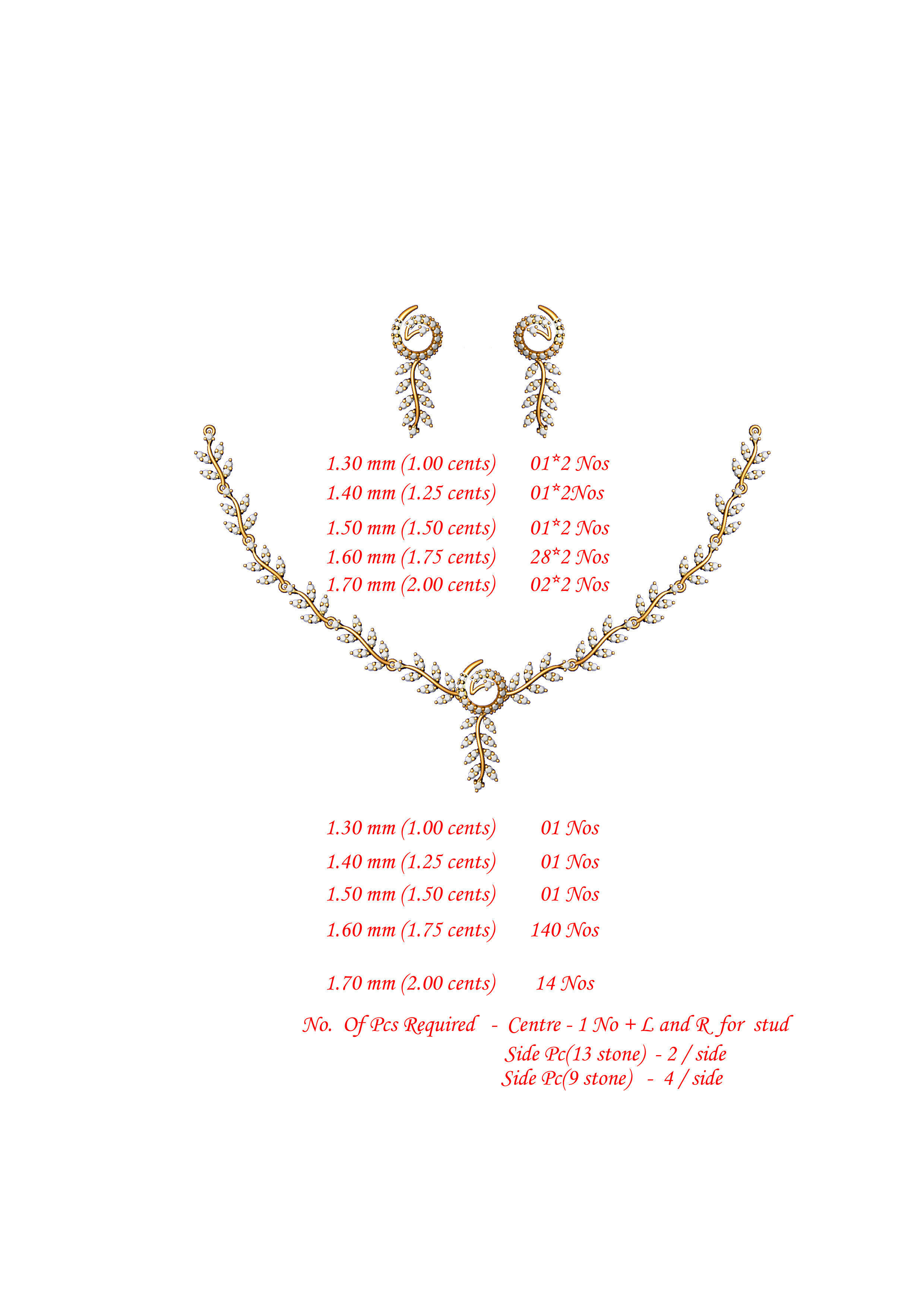  necklace bulk 50 3dm files ready to print part 02 3D print model_39