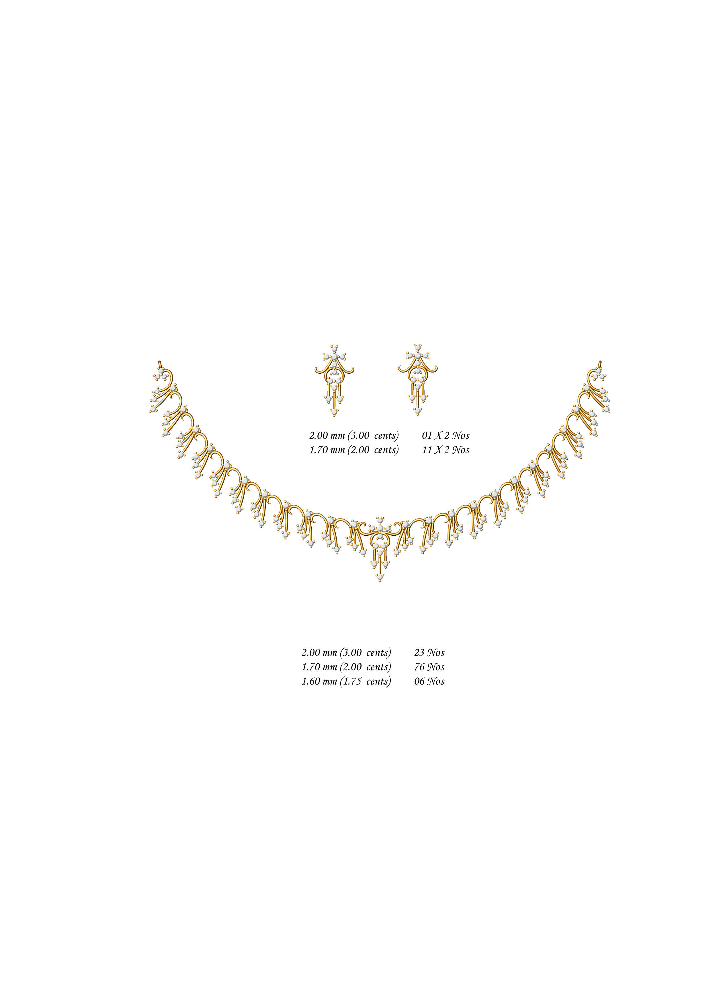  necklace bulk 50 3dm files ready to print part 02 3D print model_8