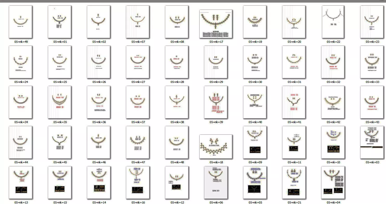  necklace bulk 50 3dm files ready to print part 02 3D print model_0