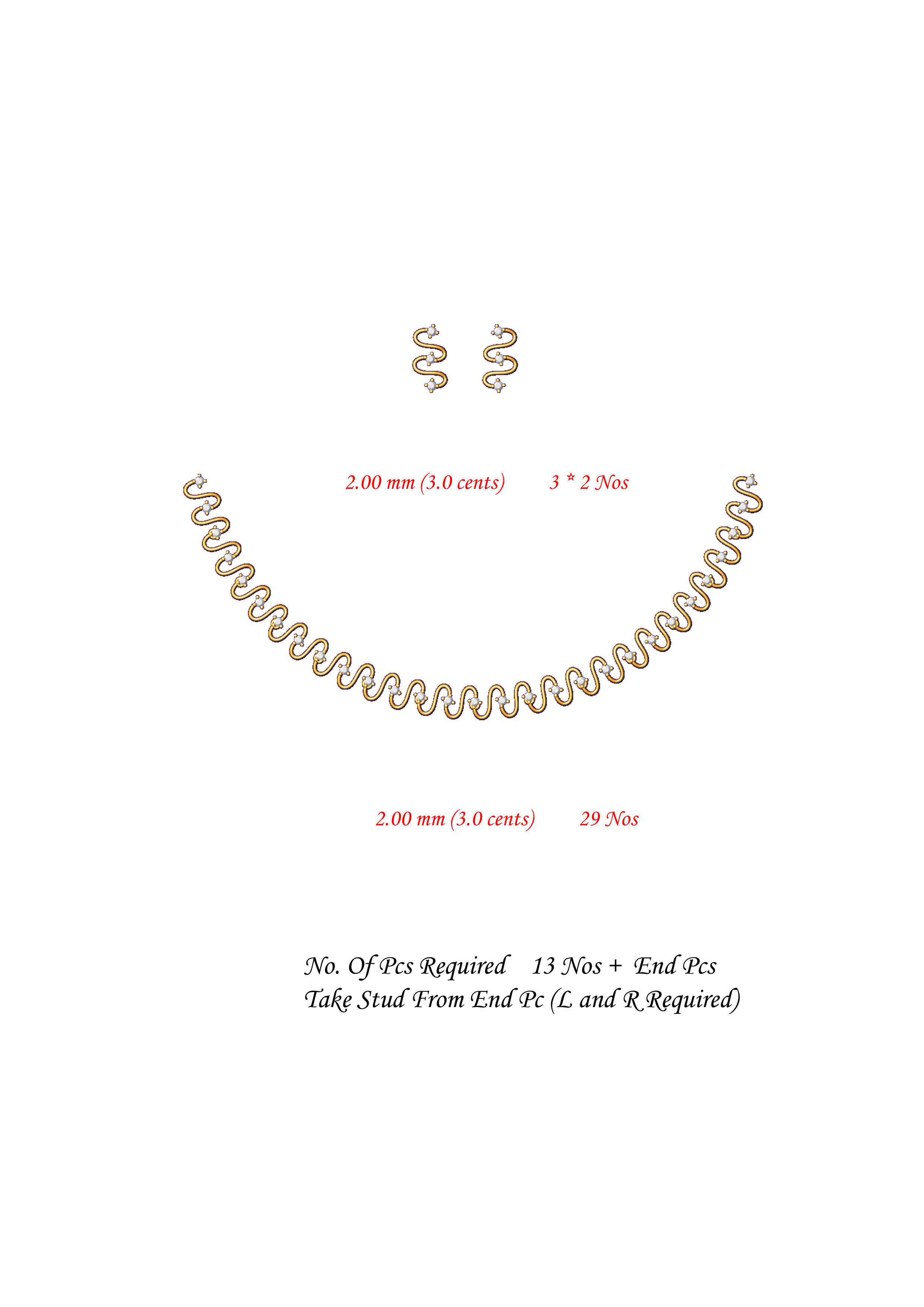  necklace bulk 50 3dm files ready to print part 02 3D print model_36