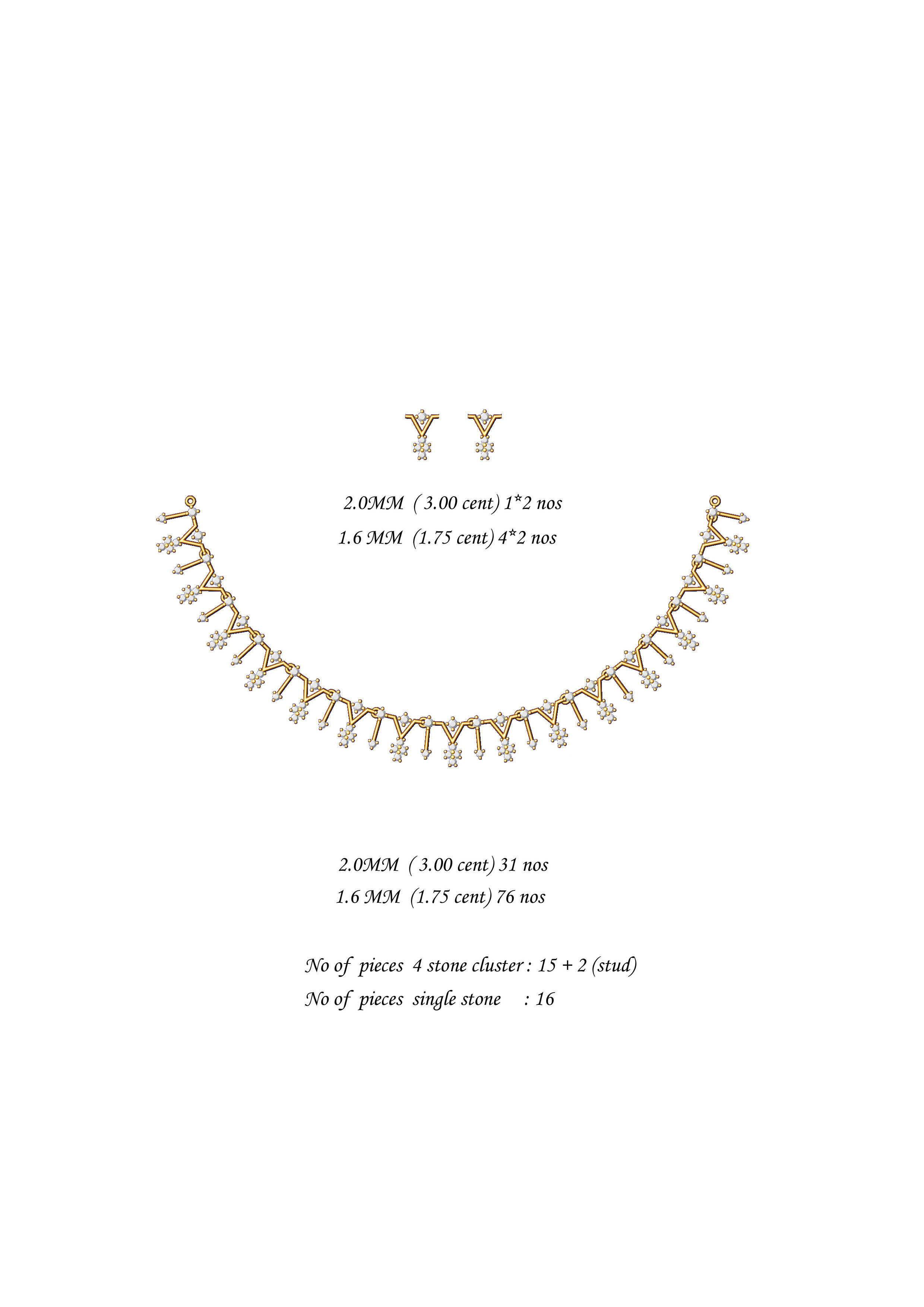  necklace bulk 50 3dm files ready to print part 02 3D print model_44
