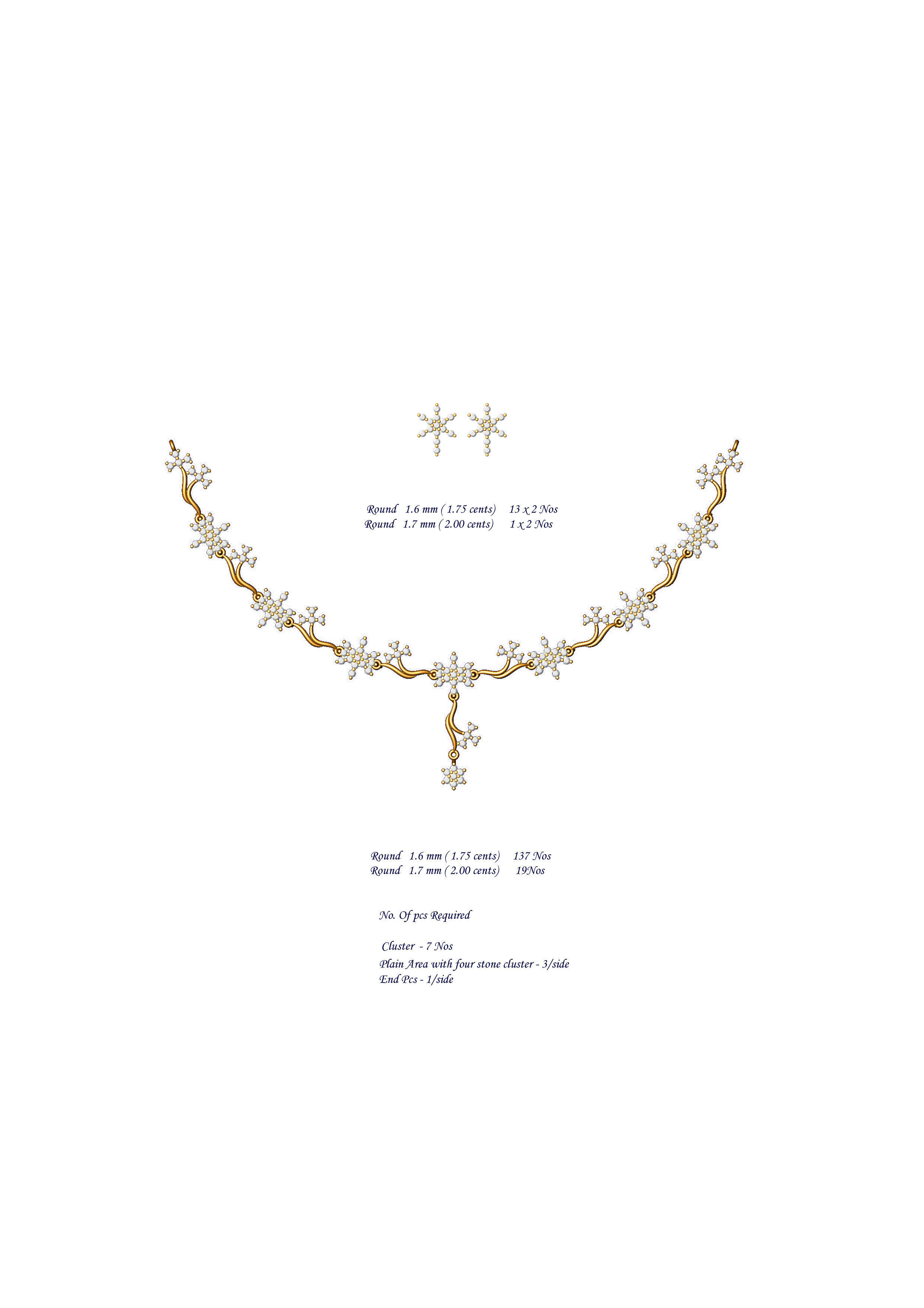  necklace bulk 50 3dm files ready to print part 02 3D print model_23