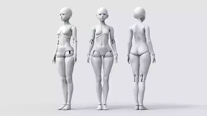 BJD movable joint doll girl Lainey ball joint doll 3D print model