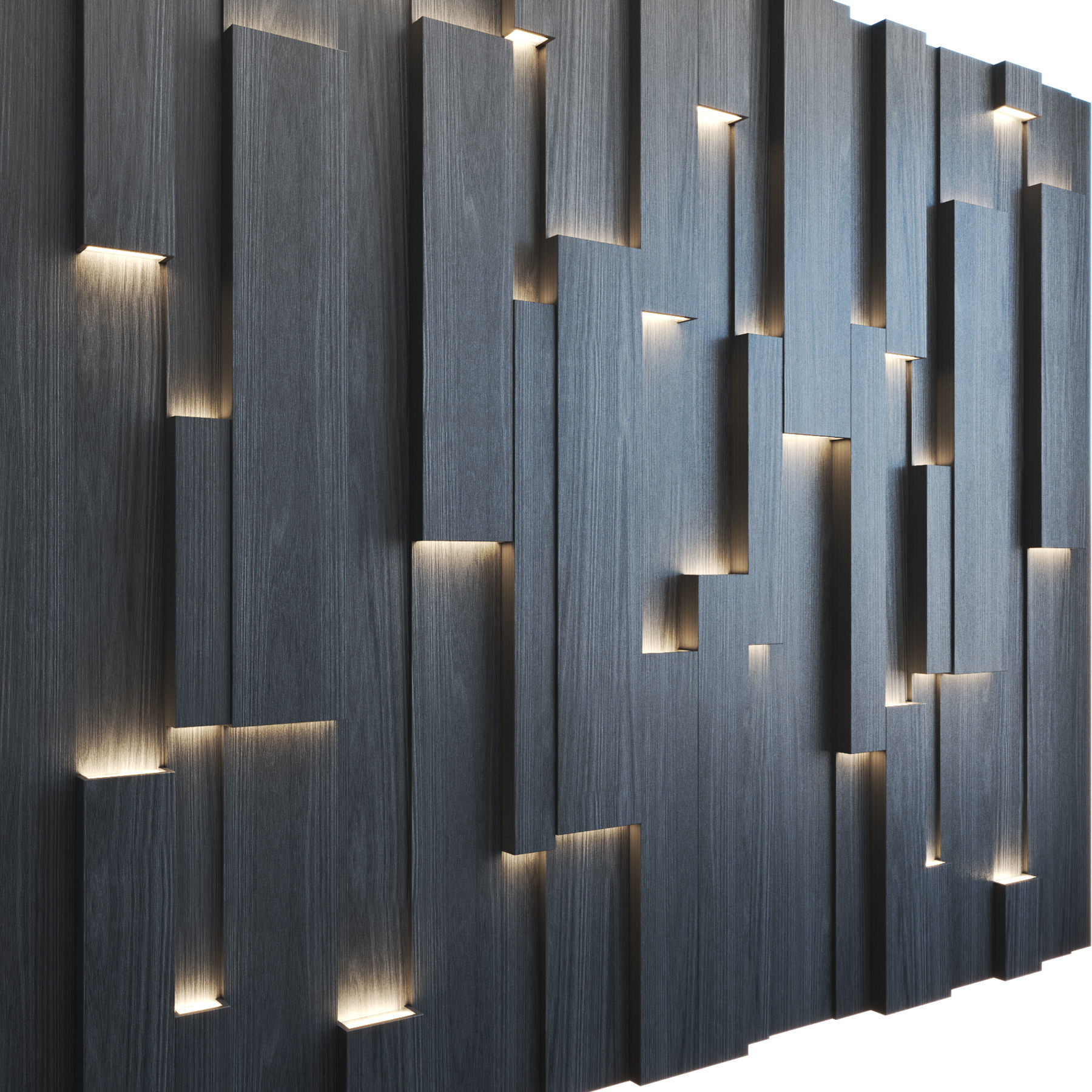 3d wall panel with lighting 3D model_5
