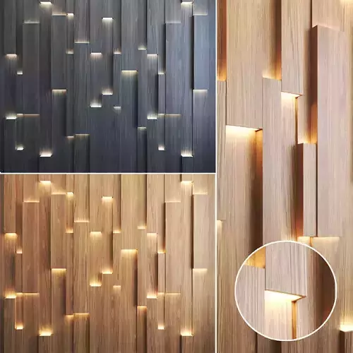 3d wall panel with lighting