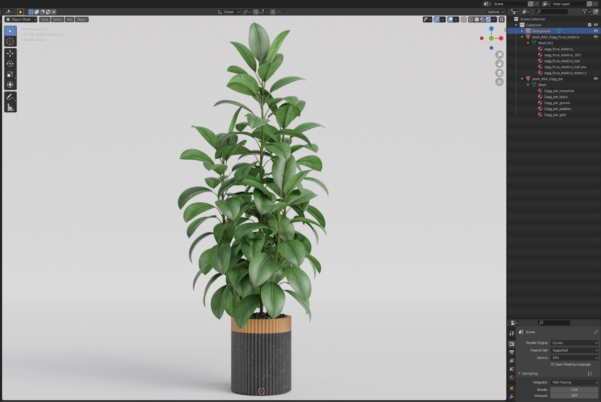 Plants collection 864 3D model_6