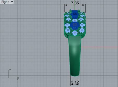 Blue 5-stone diamond ring 3347 3D print model 3D print model_6