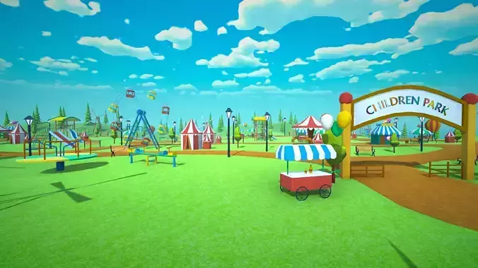 3D Stylized Children Park