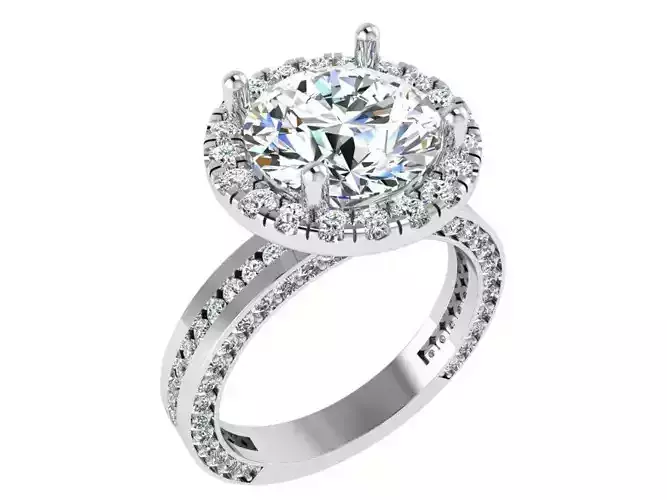 Round chain style diamond ring  3349 3D print model