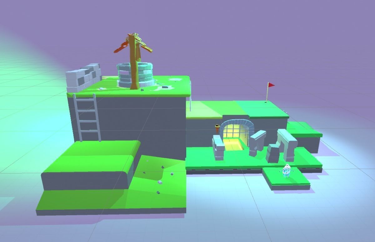 Low poly Dungeon building in game Low-poly 3D model_10