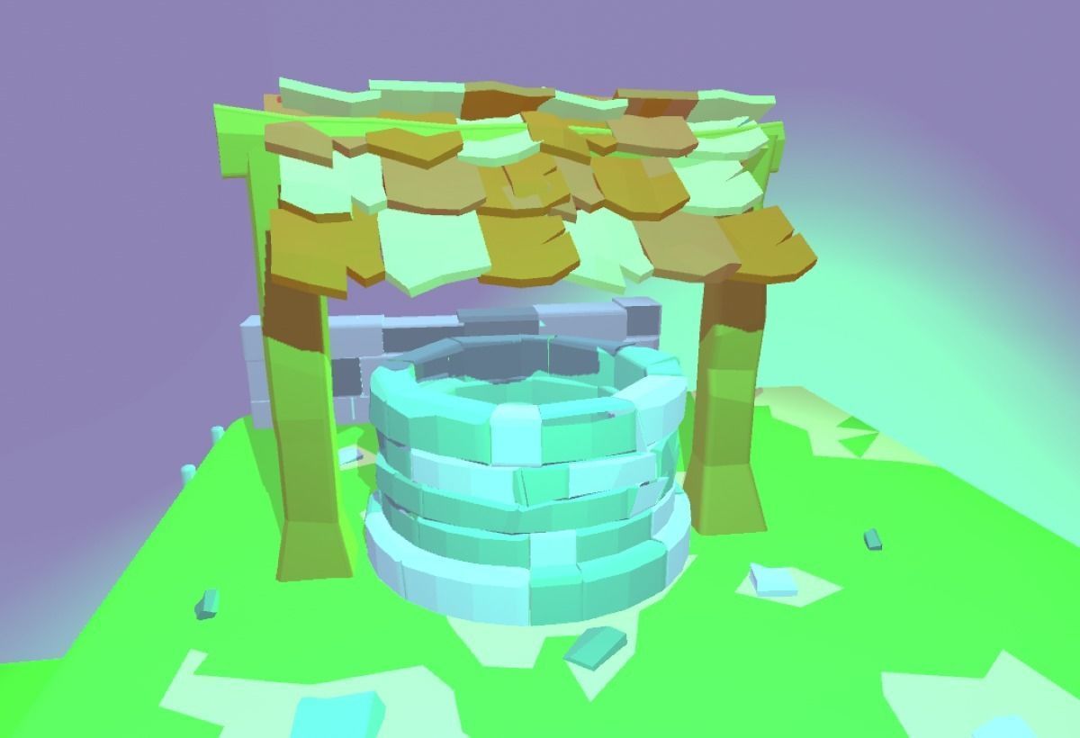 Low poly Dungeon building in game Low-poly 3D model_14