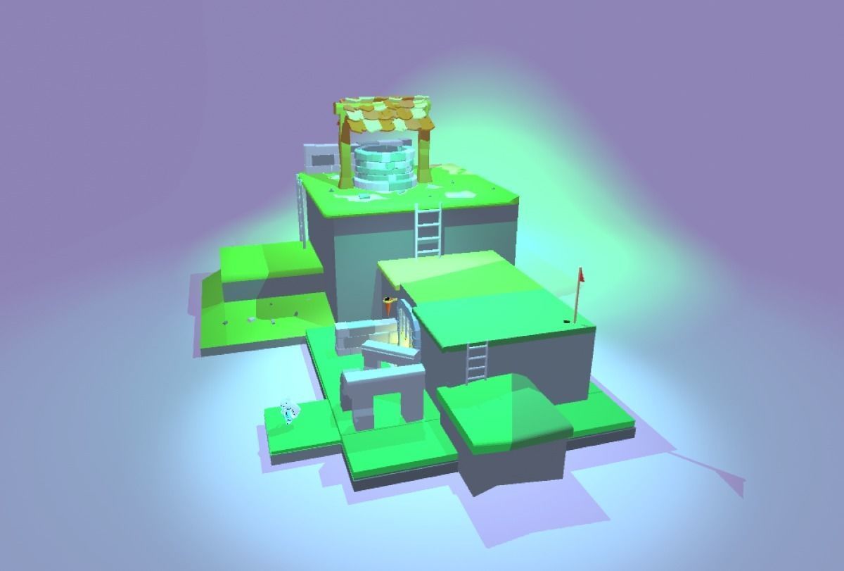Low poly Dungeon building in game Low-poly 3D model_13