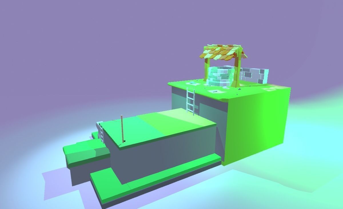 Low poly Dungeon building in game Low-poly 3D model_12