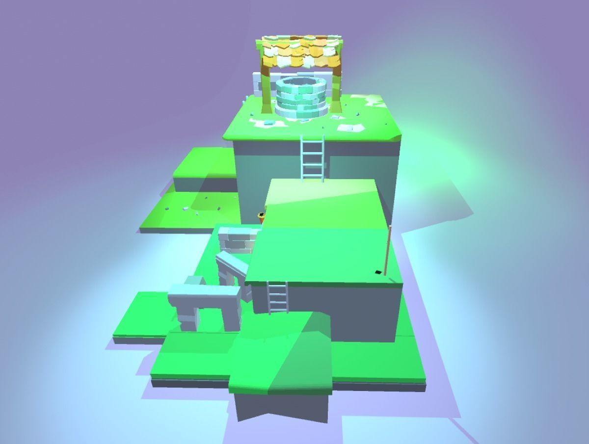 Low poly Dungeon building in game Low-poly 3D model_5