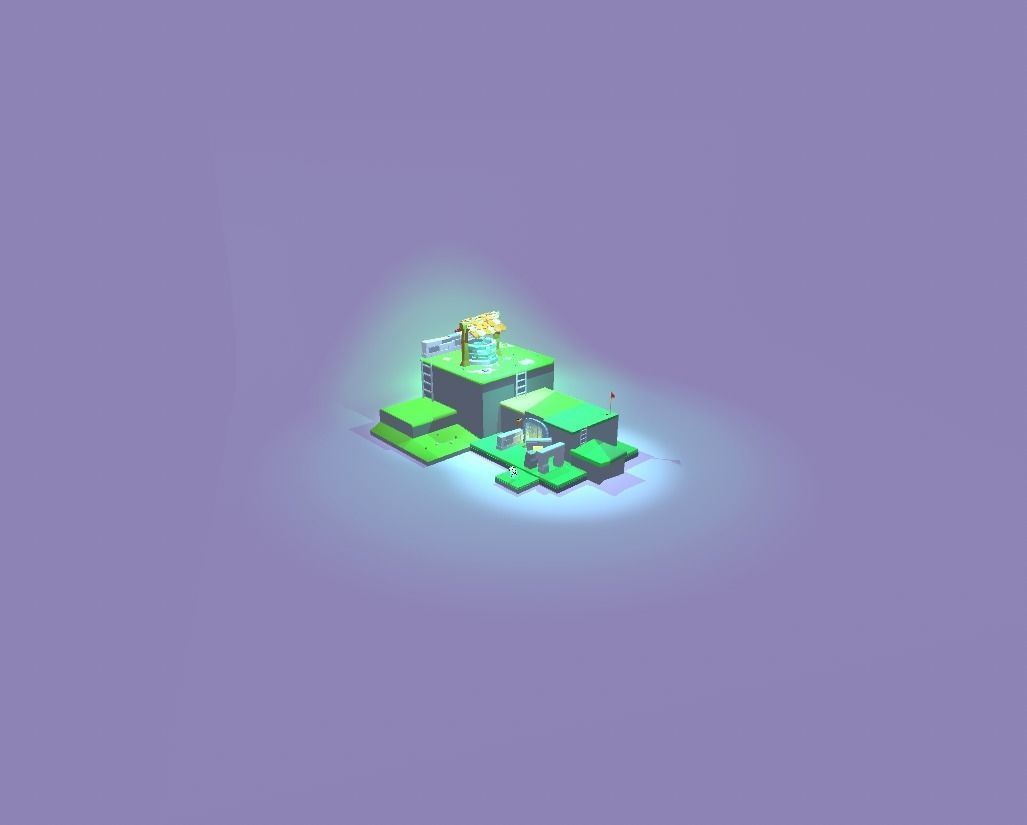 Low poly Dungeon building in game Low-poly 3D model_3