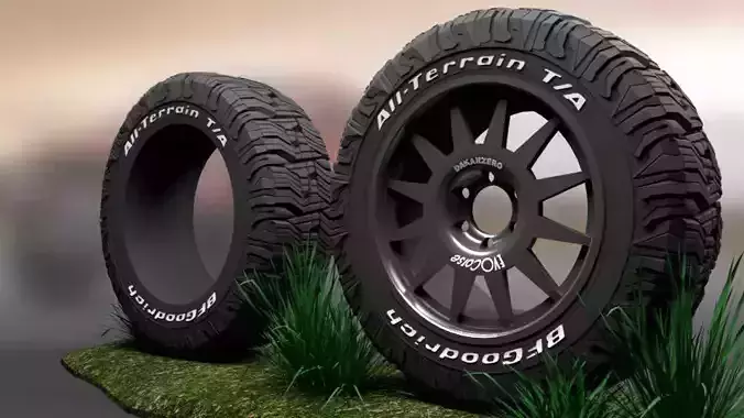 EVO CROSS wheel with BF goodrich 3D model