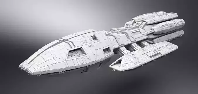 Battlestar Pegasus Scale model  3D print model