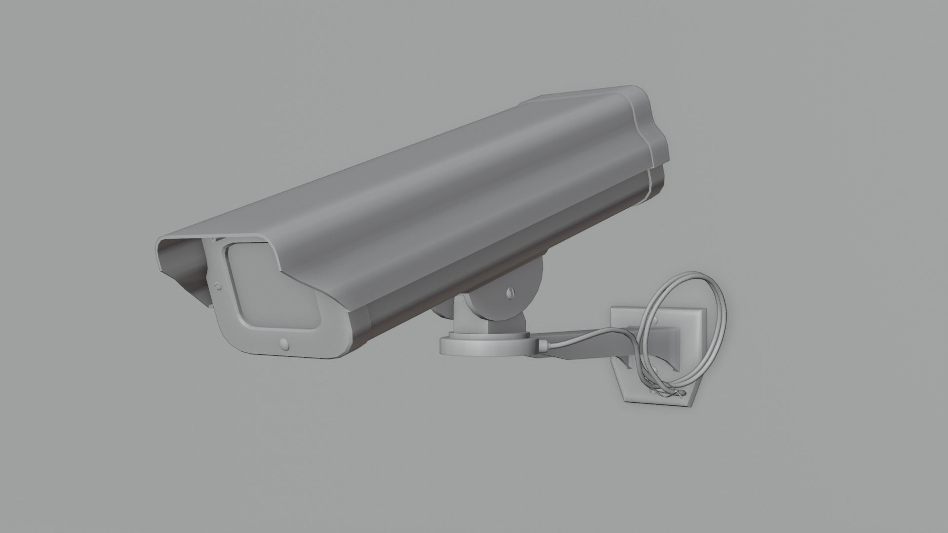 Retro CCTV Camera 4K and 2K Low-poly 3D model_5