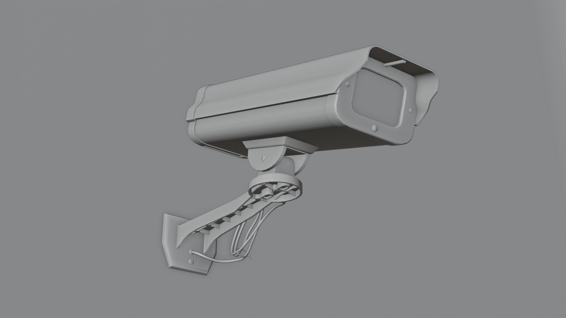 Retro CCTV Camera 4K and 2K Low-poly 3D model_2